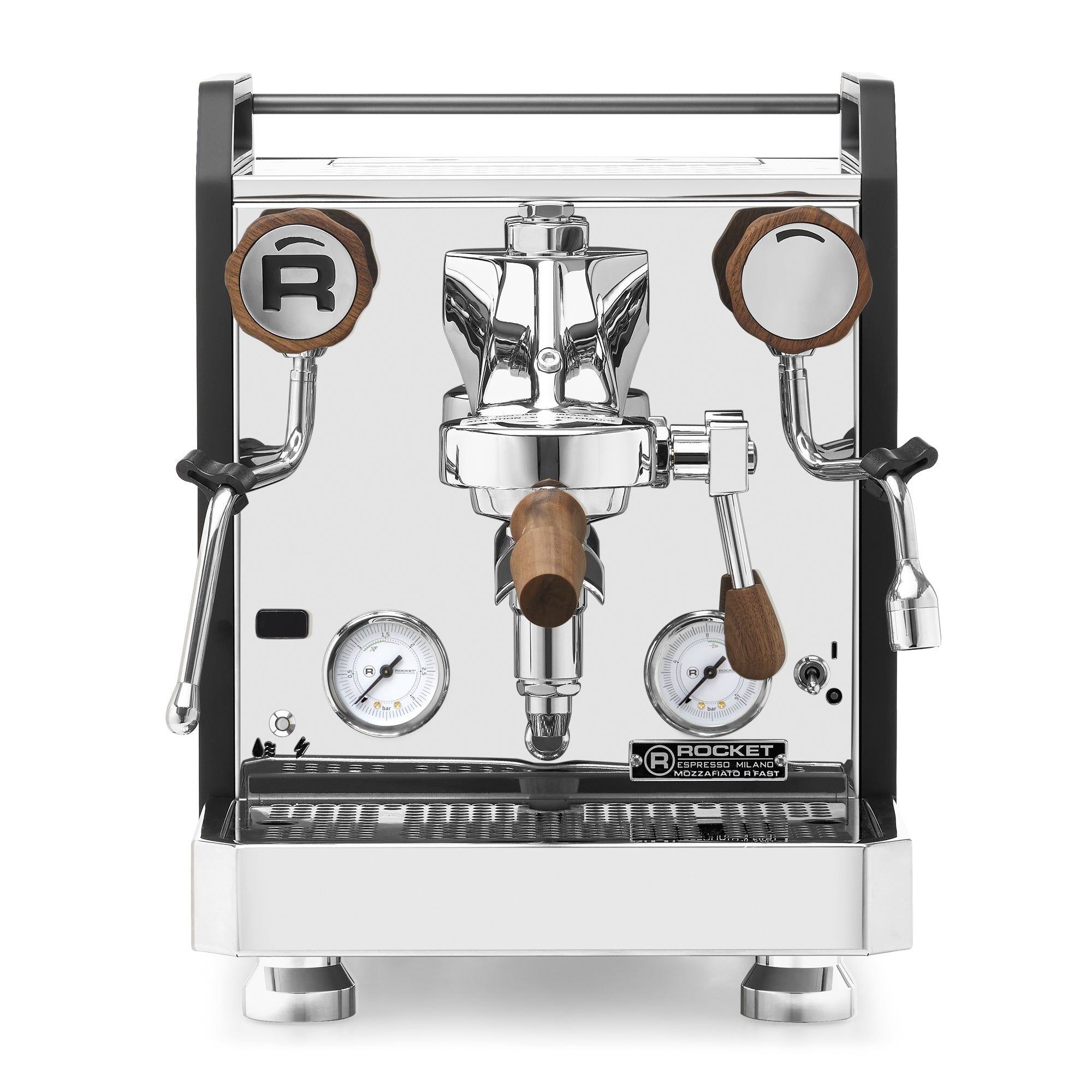 Rocket Espresso Mozzafiato FAST R Espresso Machine – Black / Walnut / No Flow Control