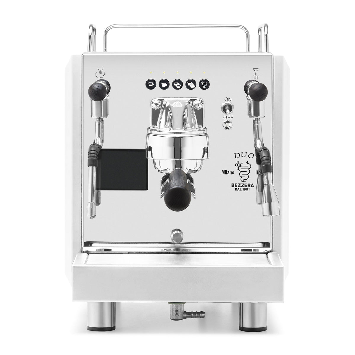 Bezzera DUO DE Espresso Machine – Stainless Steel / Blackened Oak