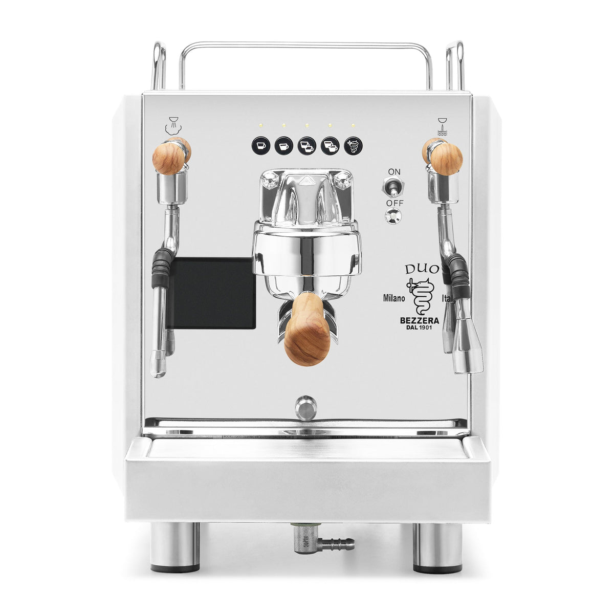 Bezzera DUO DE Espresso Machine – Stainless Steel / Olive Wood