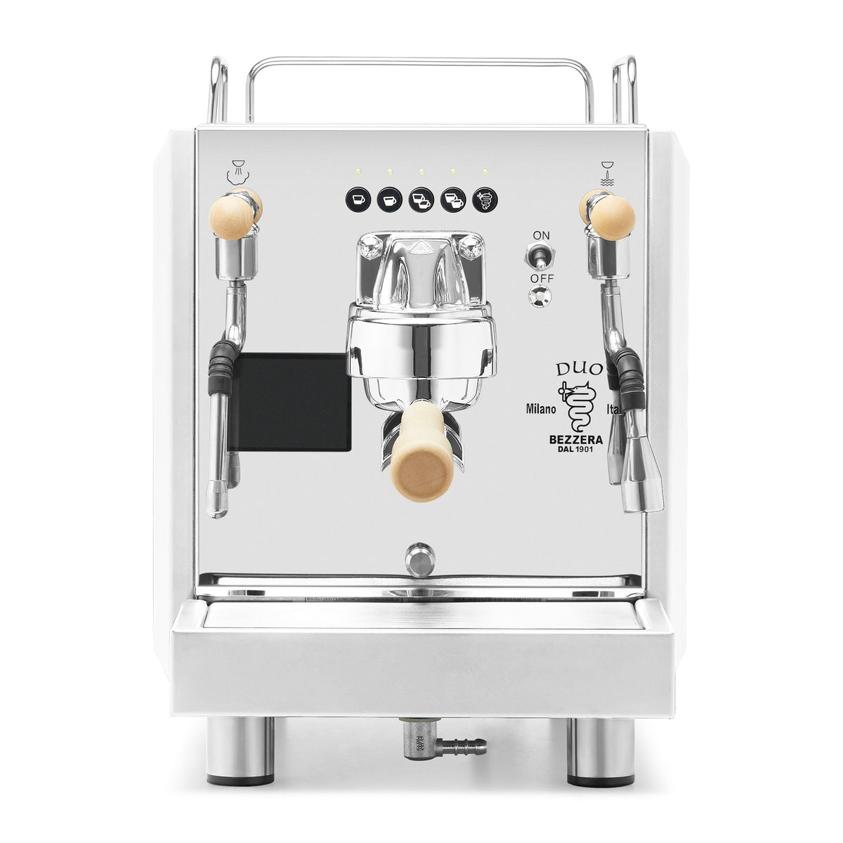 Bezzera DUO DE Espresso Machine – Stainless Steel / Tiger Maple
