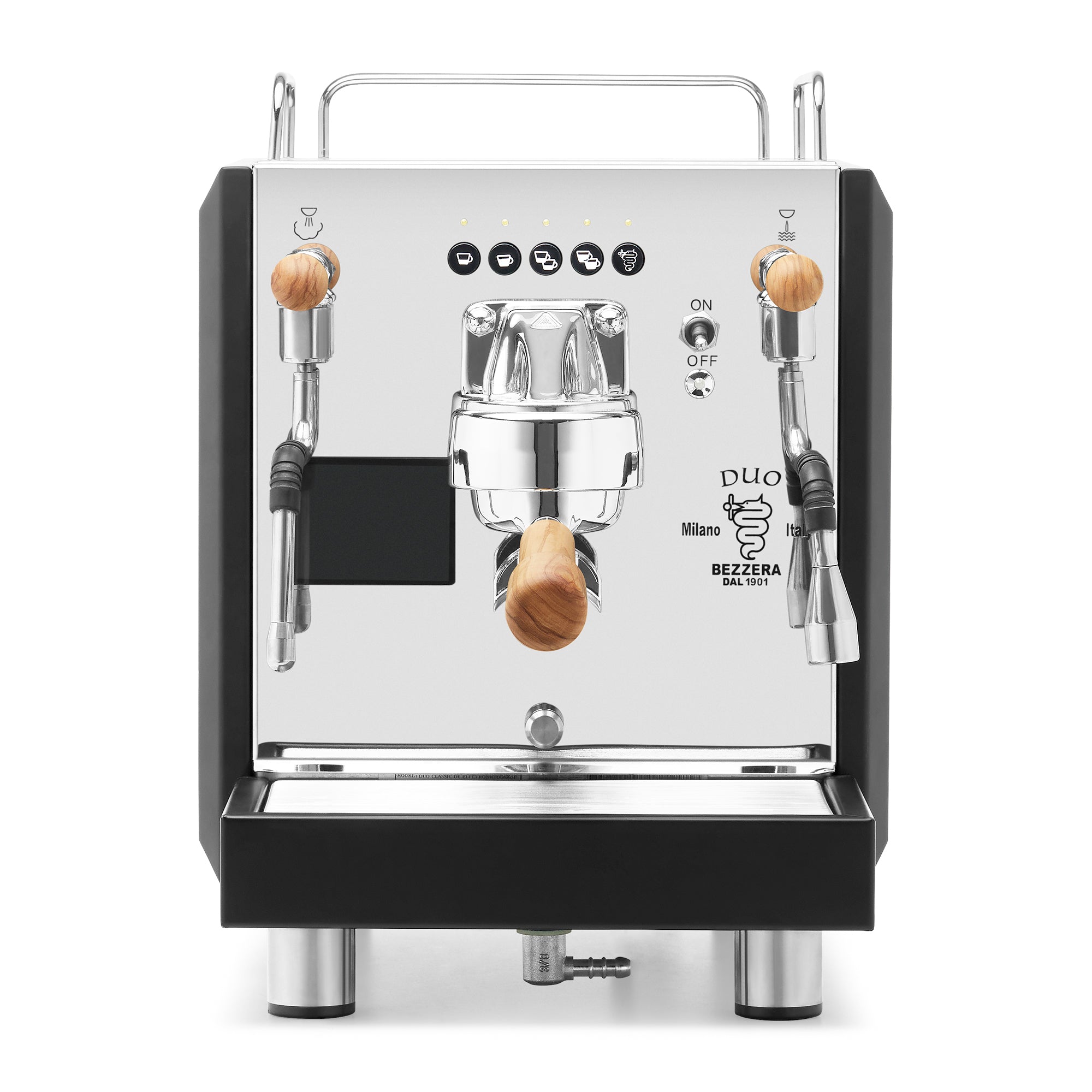 Bezzera DUO DE Espresso Machine – Black / Olive Wood