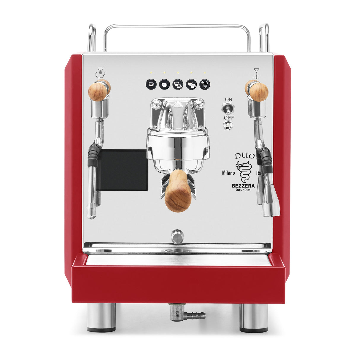 Bezzera DUO DE Espresso Machine – Red / Olive Wood