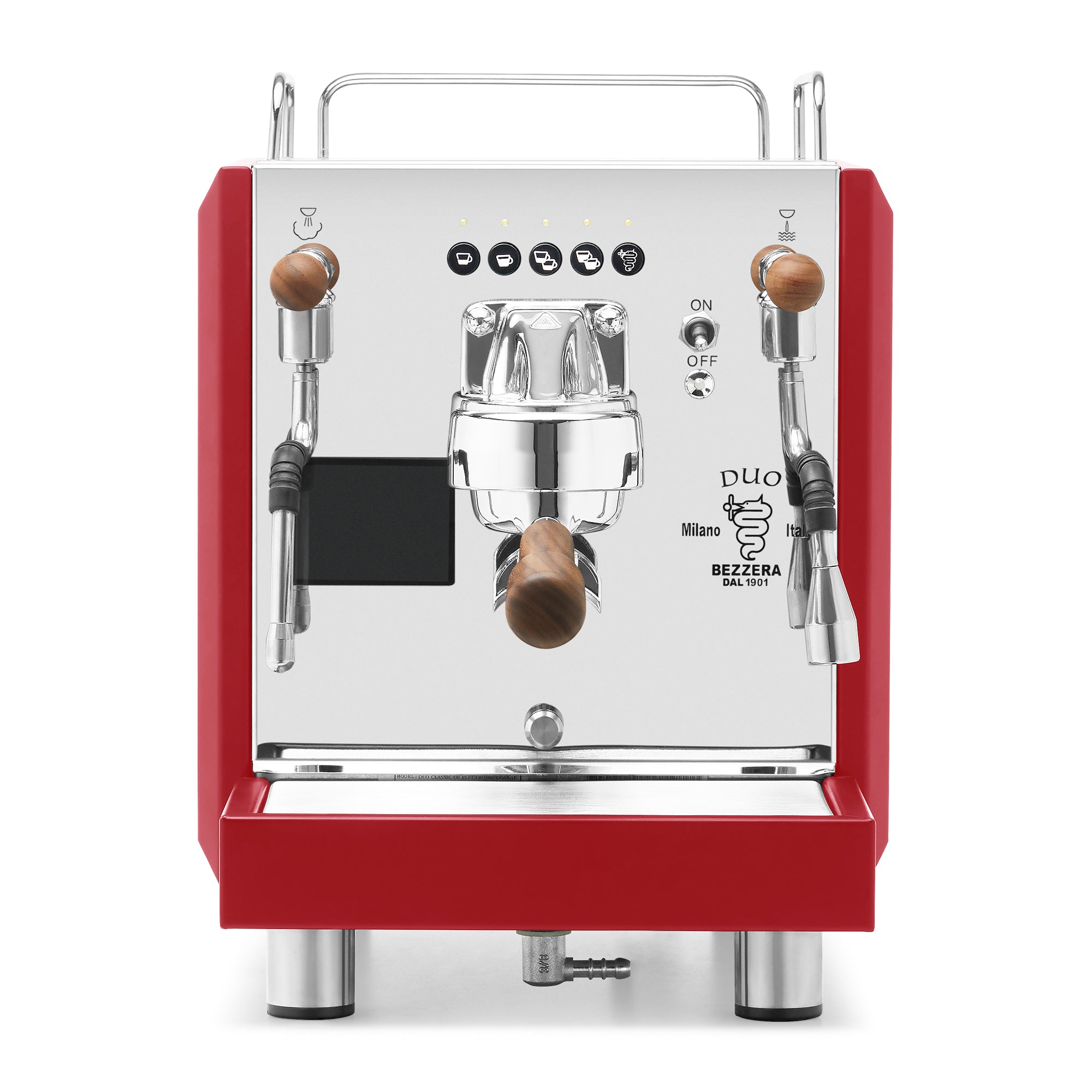 Bezzera DUO DE Espresso Machine – Red / Walnut