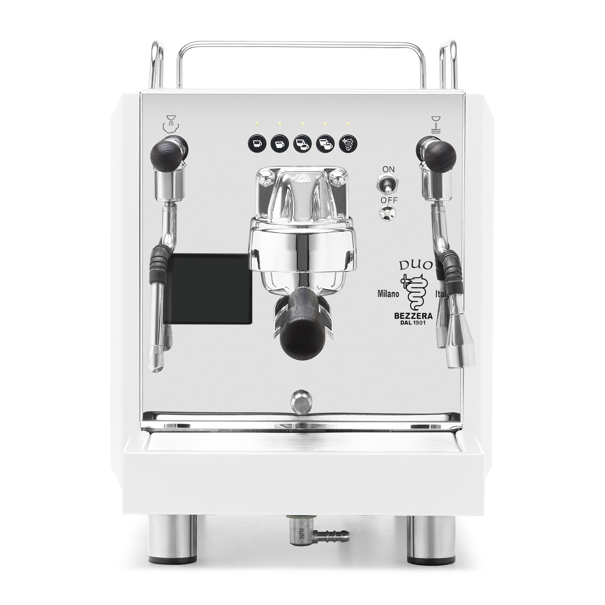 Bezzera DUO DE Espresso Machine – White / Blackened Oak