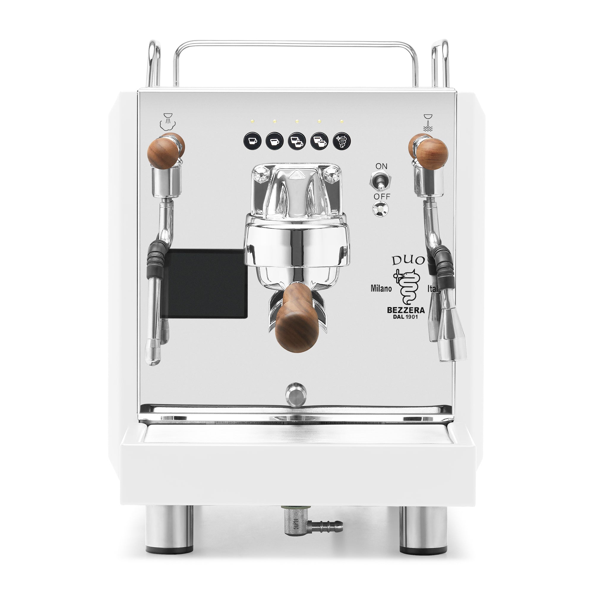 Bezzera DUO DE Espresso Machine – White / Walnut