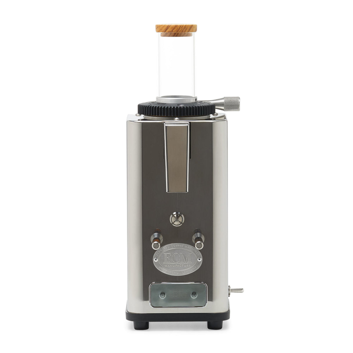 ECM S-Automatik 64 Espresso Grinder – Stainless Steel / Day Hopper / Olive Wood
