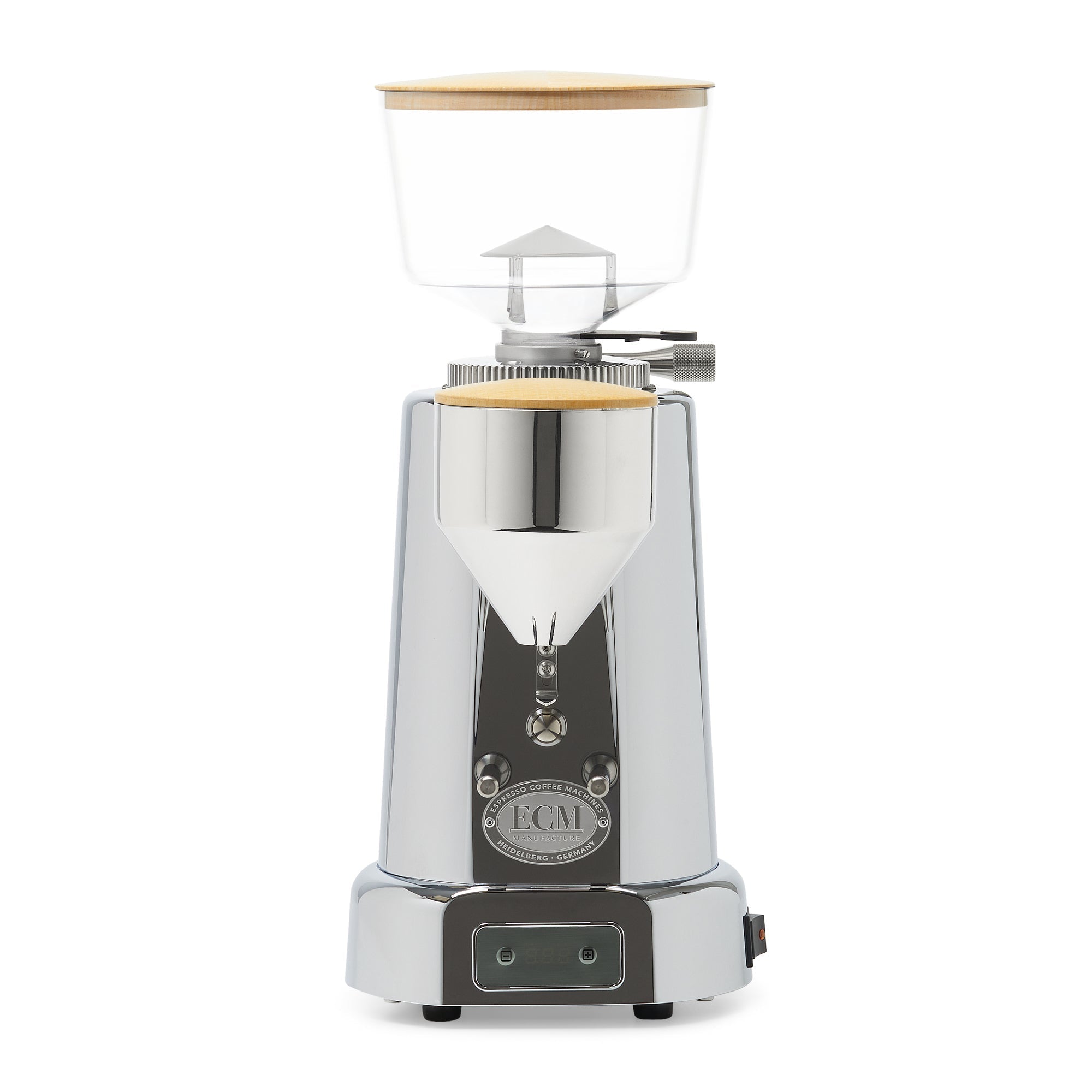 ECM V-Titan 64 Espresso Grinder – Stainless Steel / Original / Tiger Maple