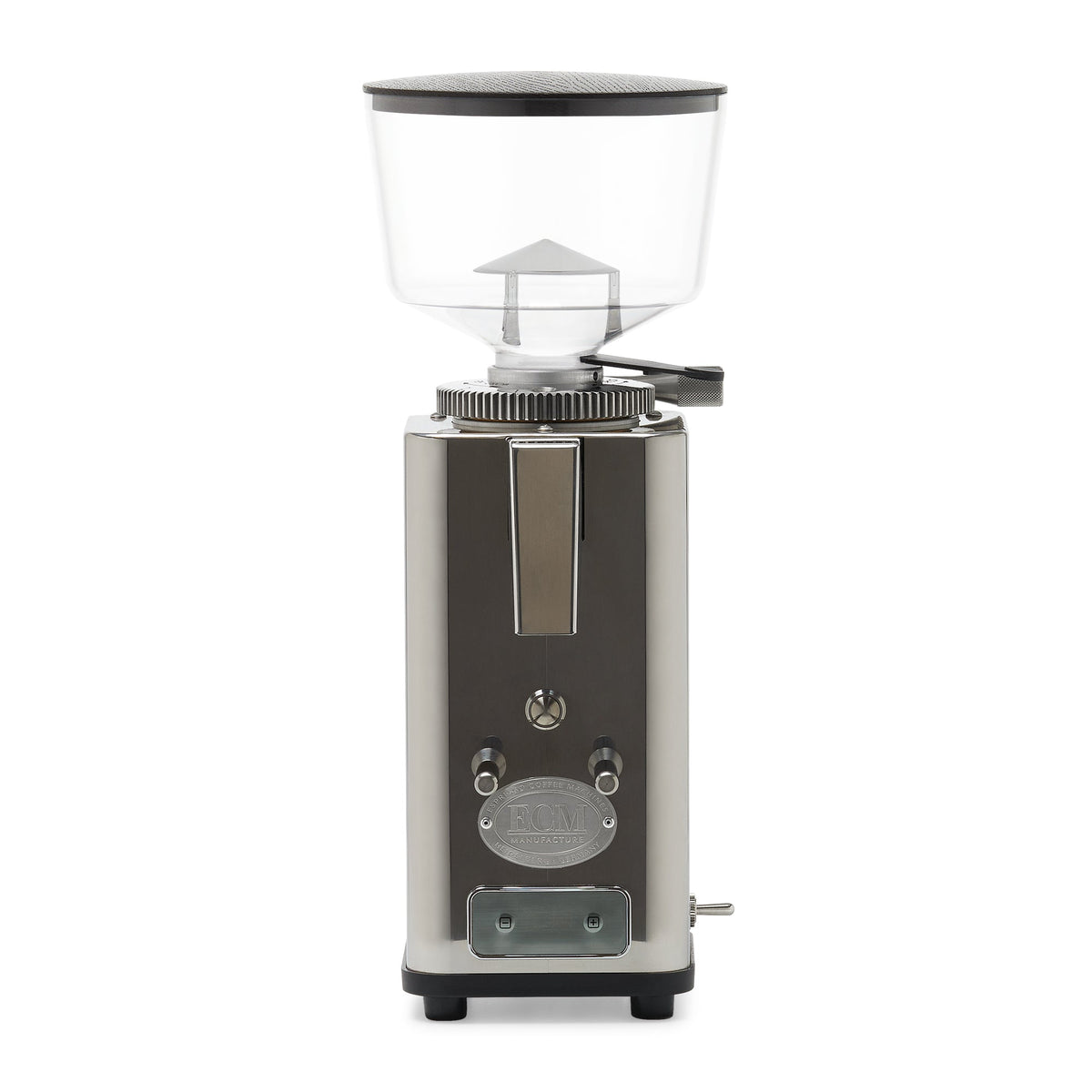 ECM S-Automatik 64 Espresso Grinder – Stainless with Gear / Original / Blackened Oak