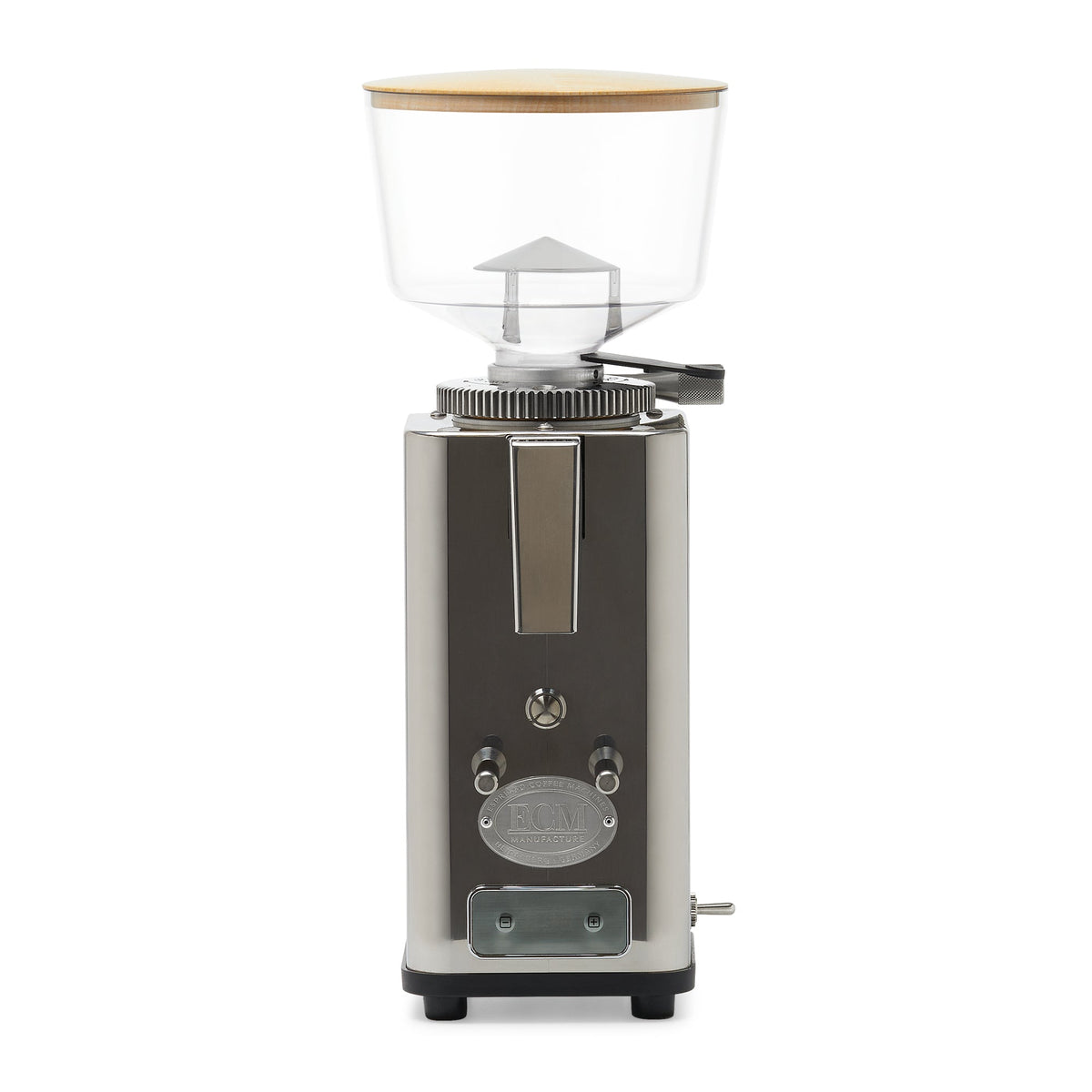 ECM S-Automatik 64 Espresso Grinder – Stainless with Gear / Original / Tiger Maple
