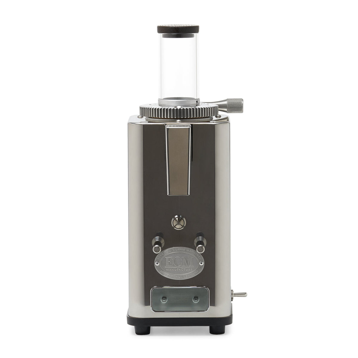 ECM S-Automatik 64 Espresso Grinder – Stainless with Gear / Day Hopper / Blackened Oak