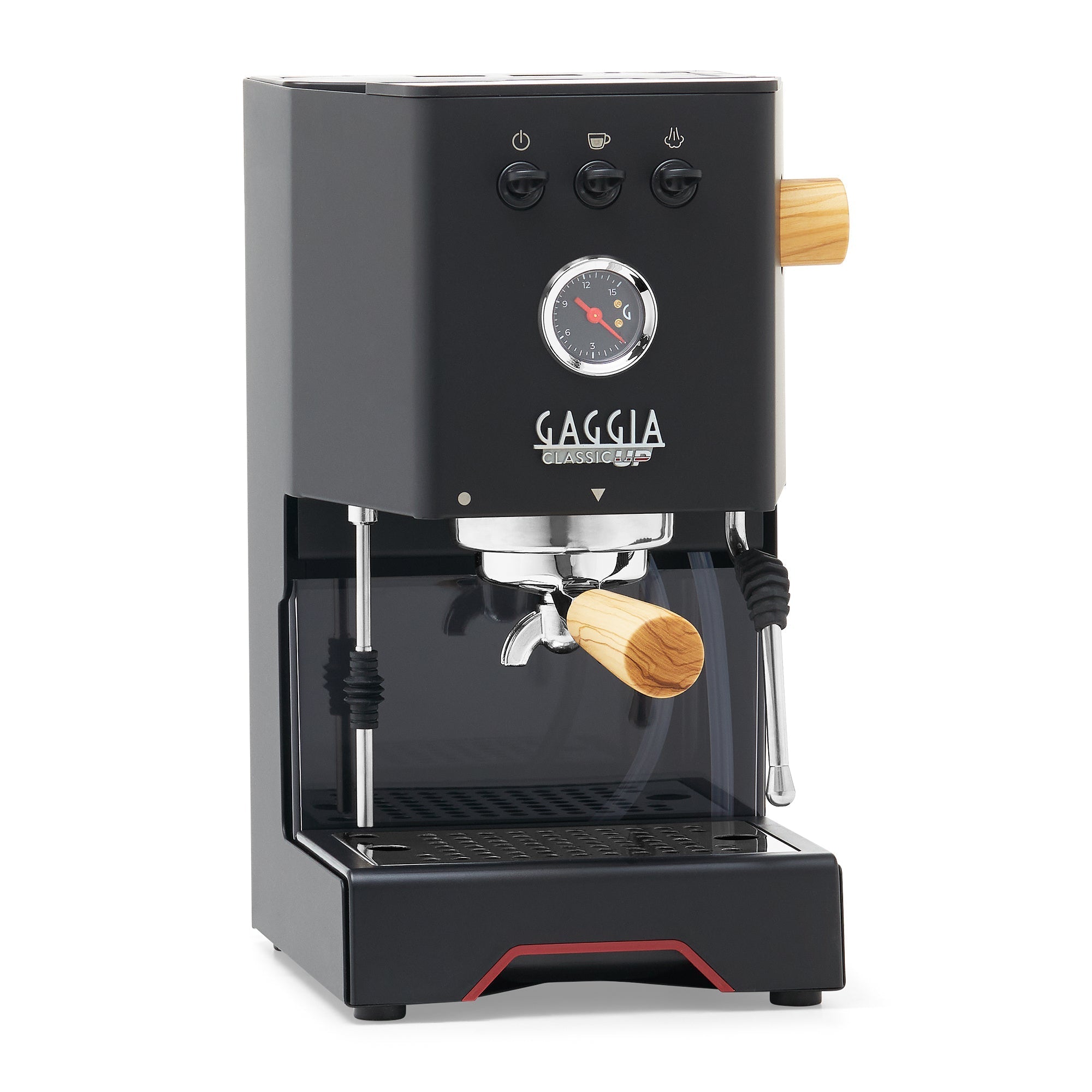 Gaggia Classic Up Espresso Machine – Black / Olive Wood