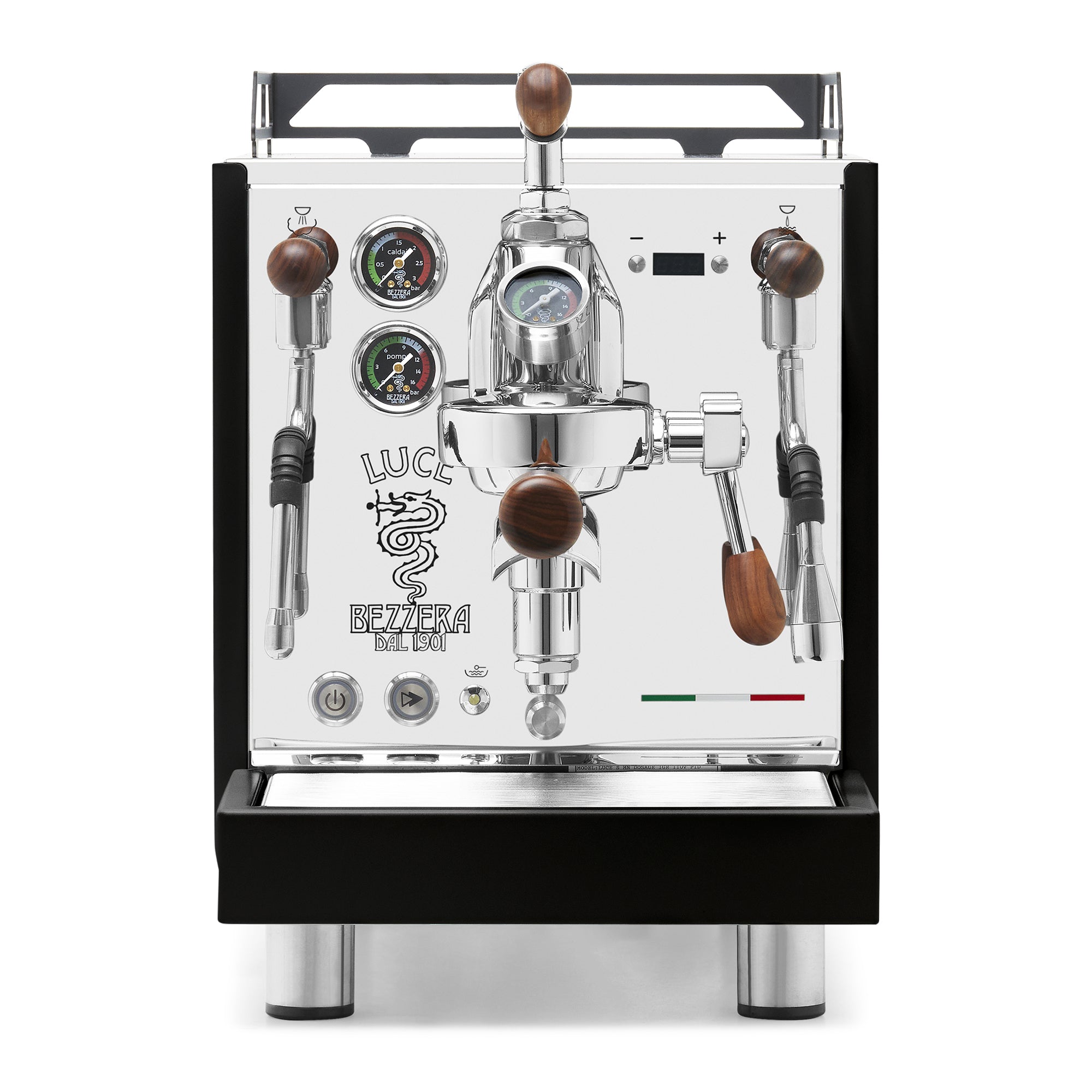 Bezzera LUCE S PID Fast Heating Espresso Machine – Black / Rosewood / Flow Control