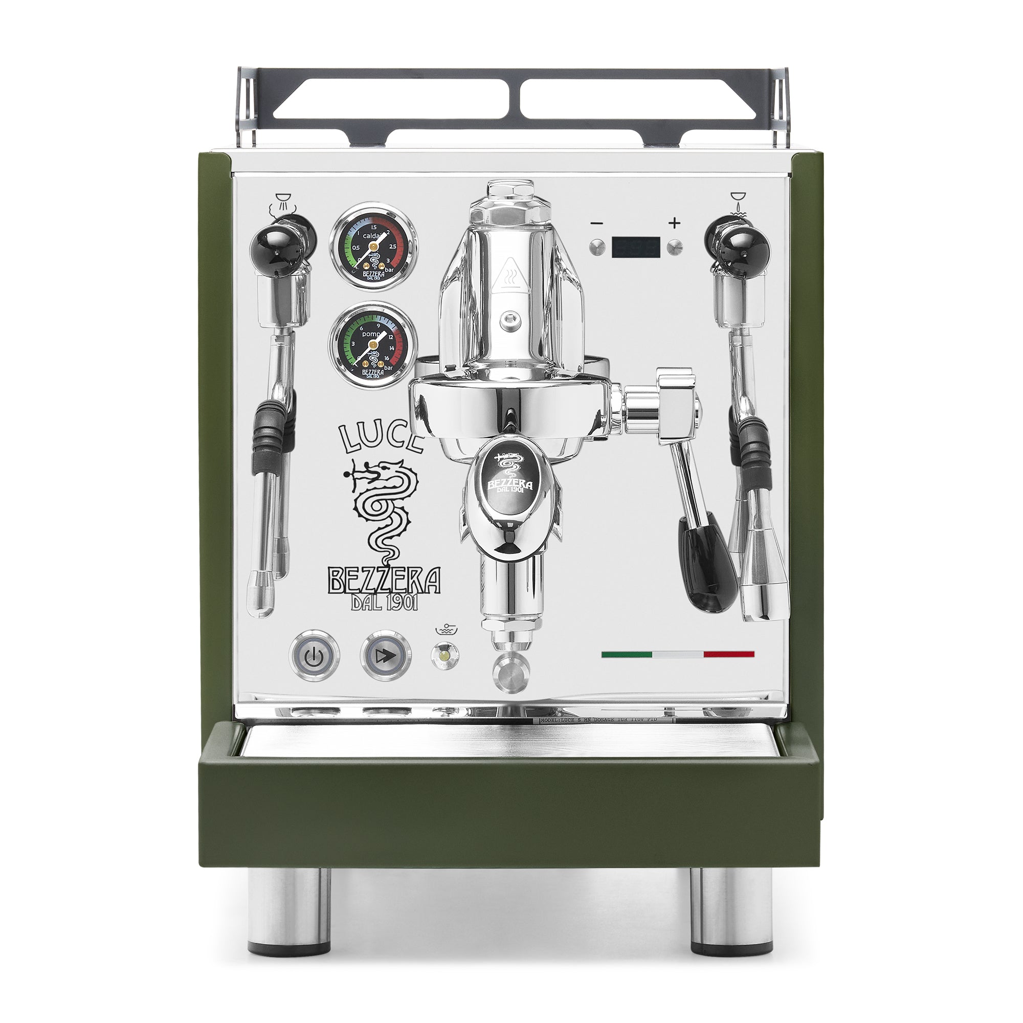 Bezzera LUCE S PID Fast Heating Espresso Machine – Green / No Accents / No Flow Control