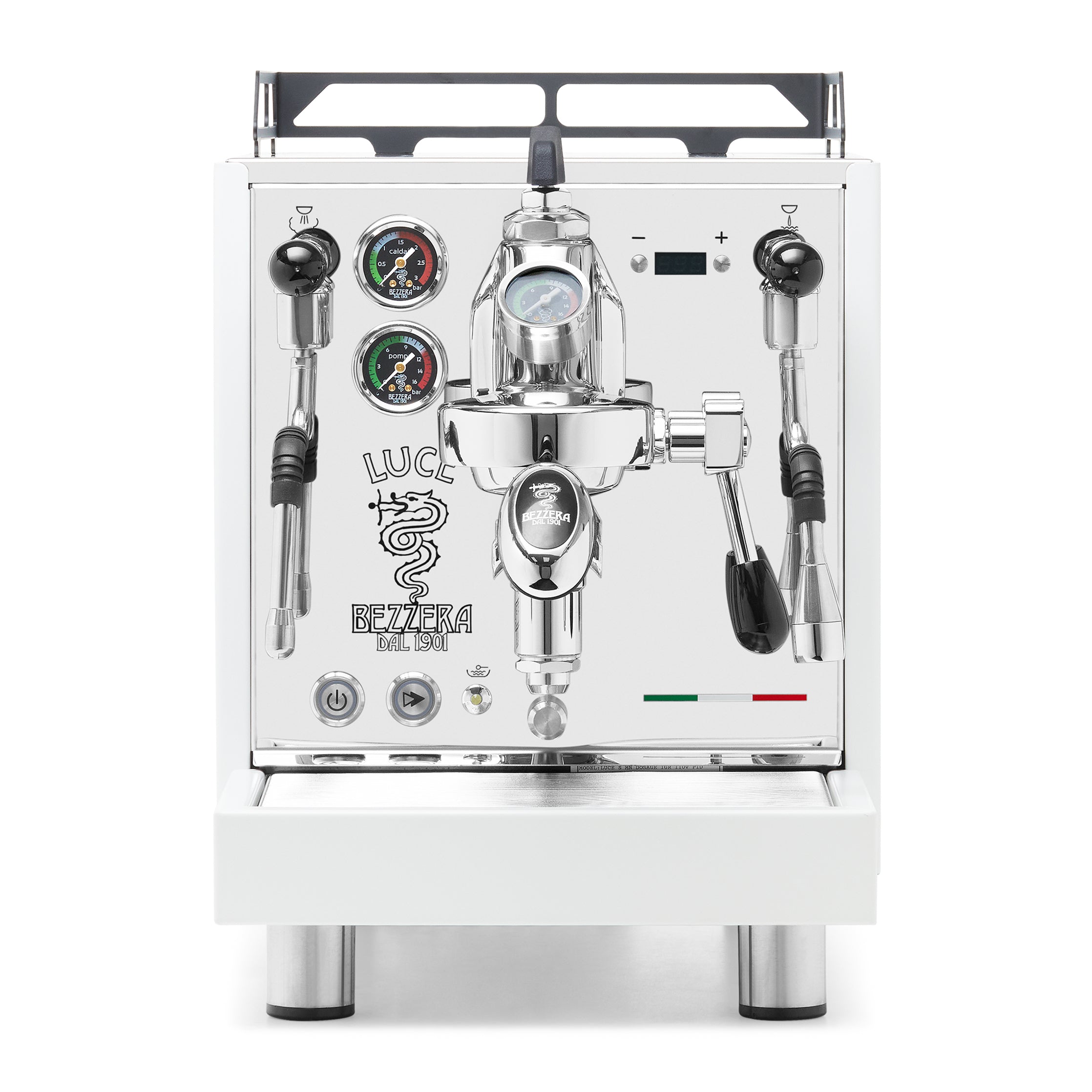 Bezzera LUCE S PID Fast Heating Espresso Machine – White / No Accents / Flow Paddle