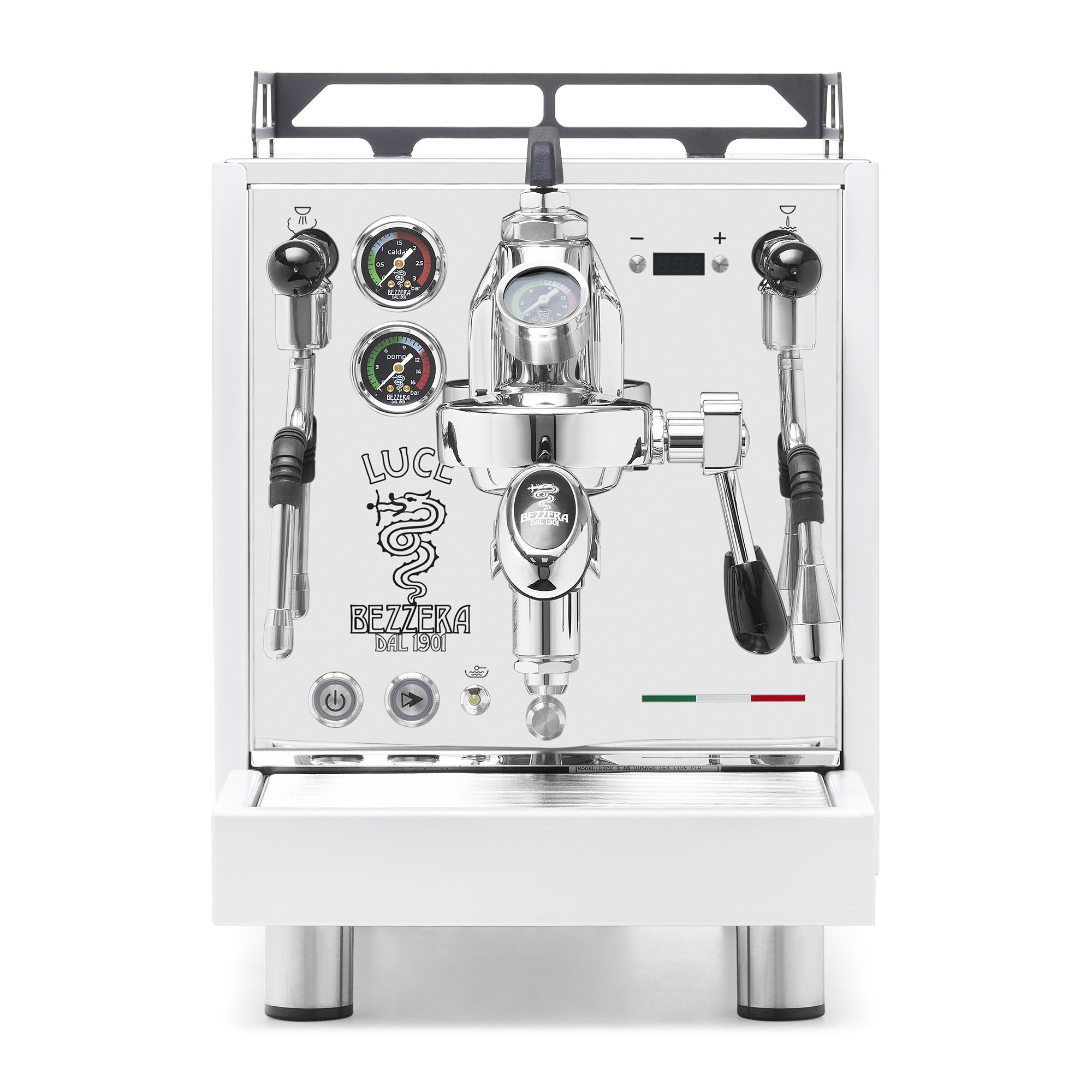 Bezzera LUCE S PID Fast Heating Espresso Machine – Polished Steel / No Accents / Flow Paddle