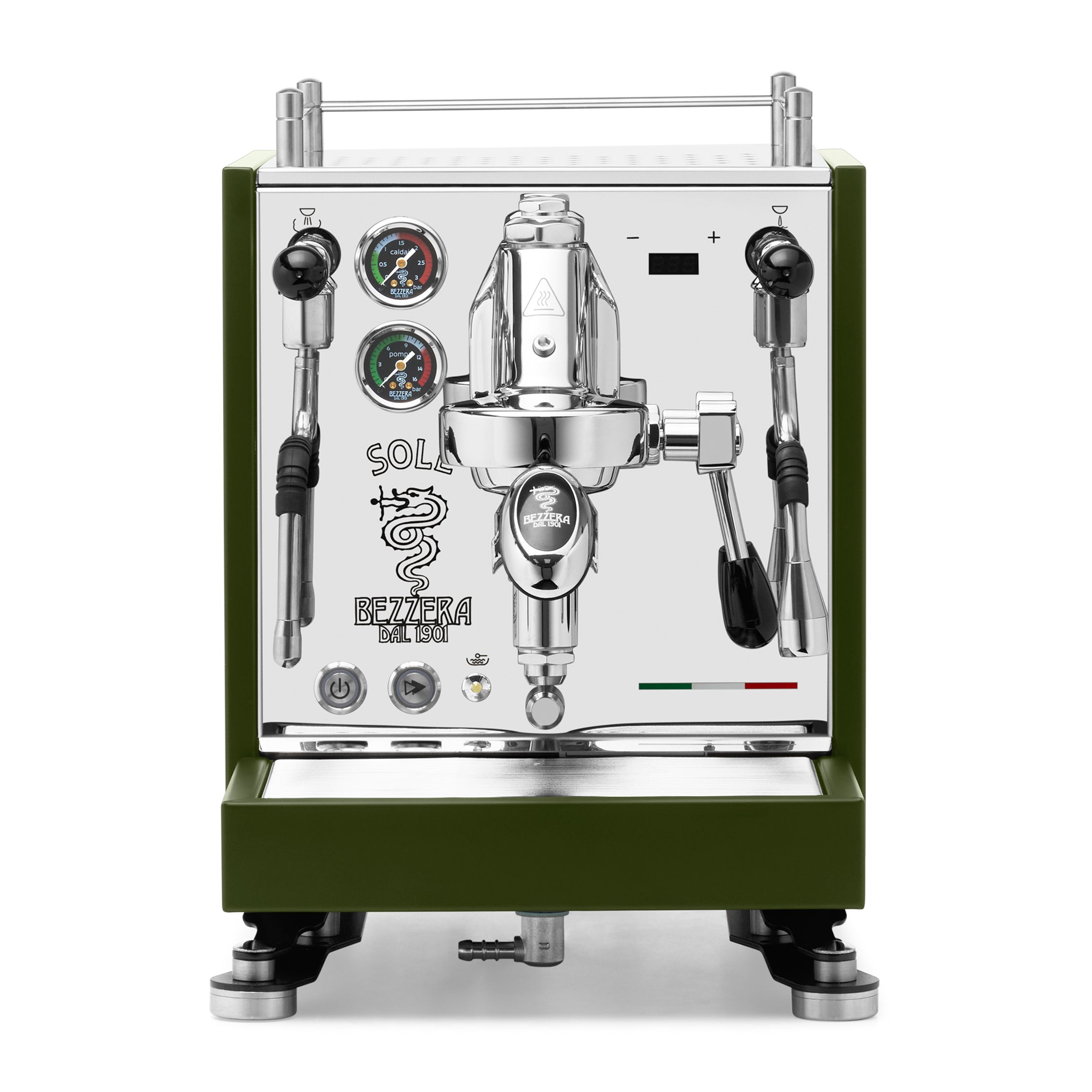 Bezzera SOLE Fast Heating Espresso Machine – Matte Green / No Accents / No Flow Control