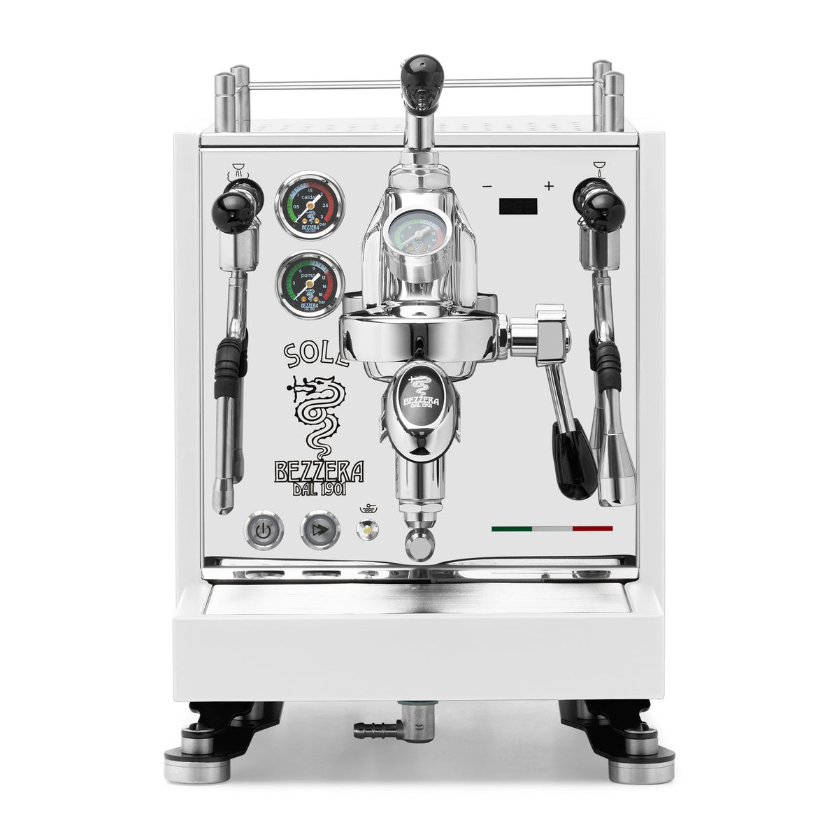 Bezzera SOLE Fast Heating Espresso Machine – Matte White / No Accents / Flow Control