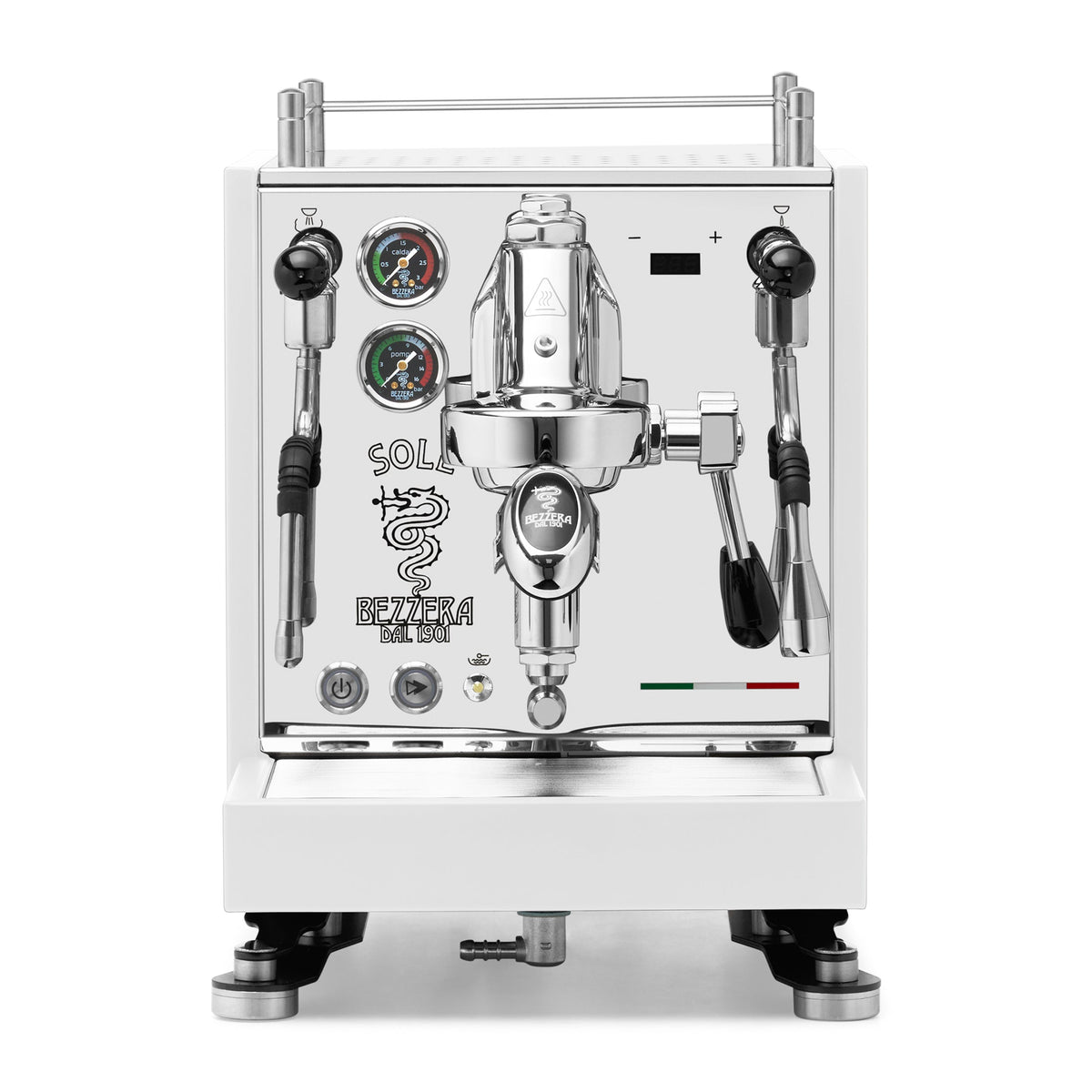 Bezzera SOLE Fast Heating Espresso Machine – Matte White / No Accents / No Flow Control