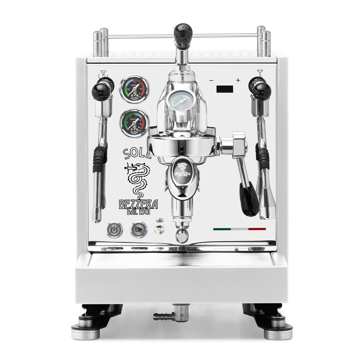 Bezzera SOLE Fast Heating Espresso Machine – Stainless Steel / No Accents / Flow Control
