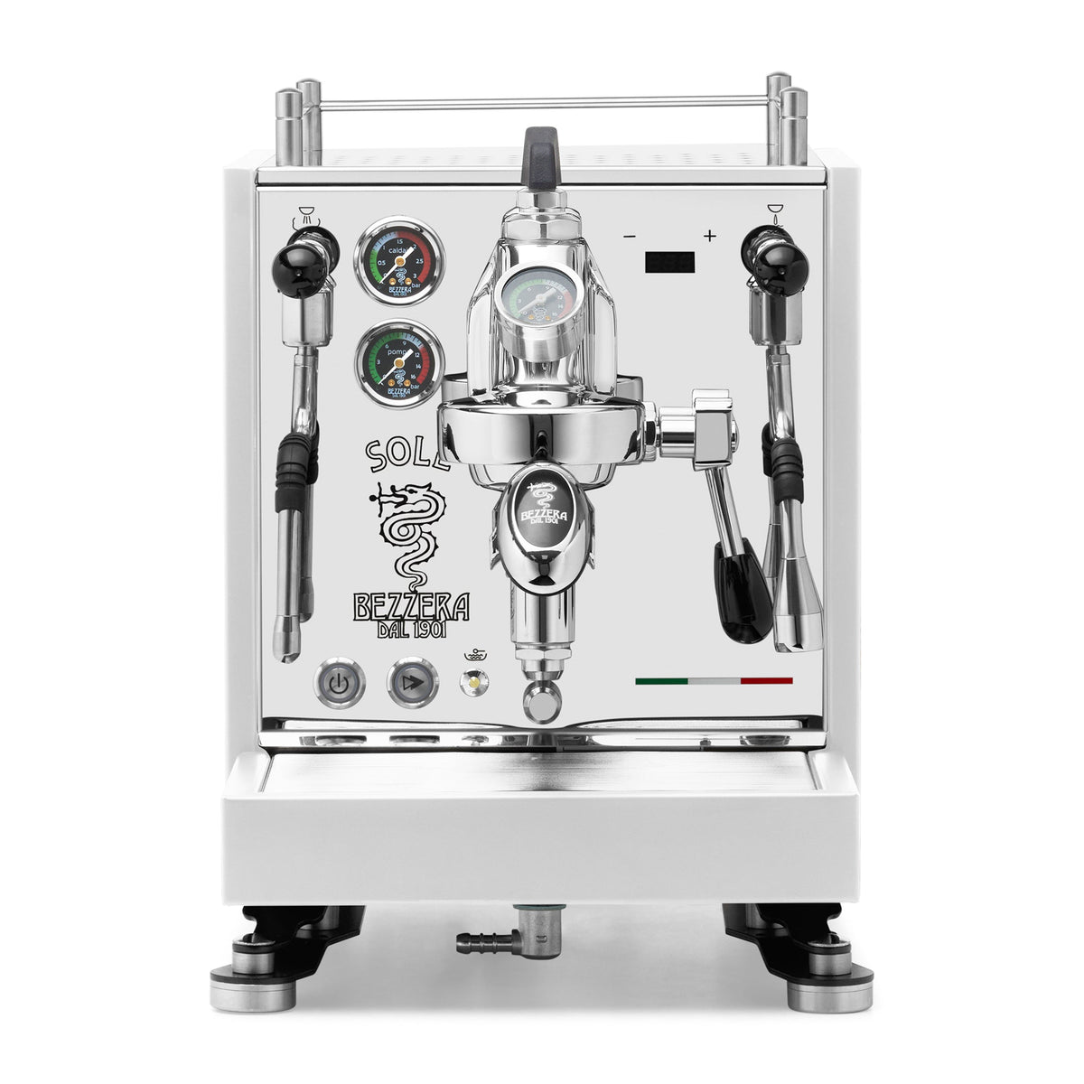 Bezzera SOLE Fast Heating Espresso Machine – Stainless Steel / No Accents / Flow Paddle