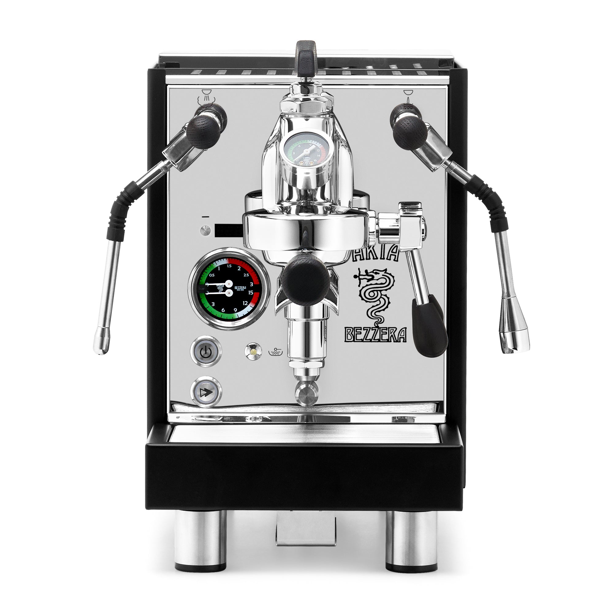 Bezzera Aria PID Fast Heating Espresso Machine – Black / Blackened Oak / Flow Paddle