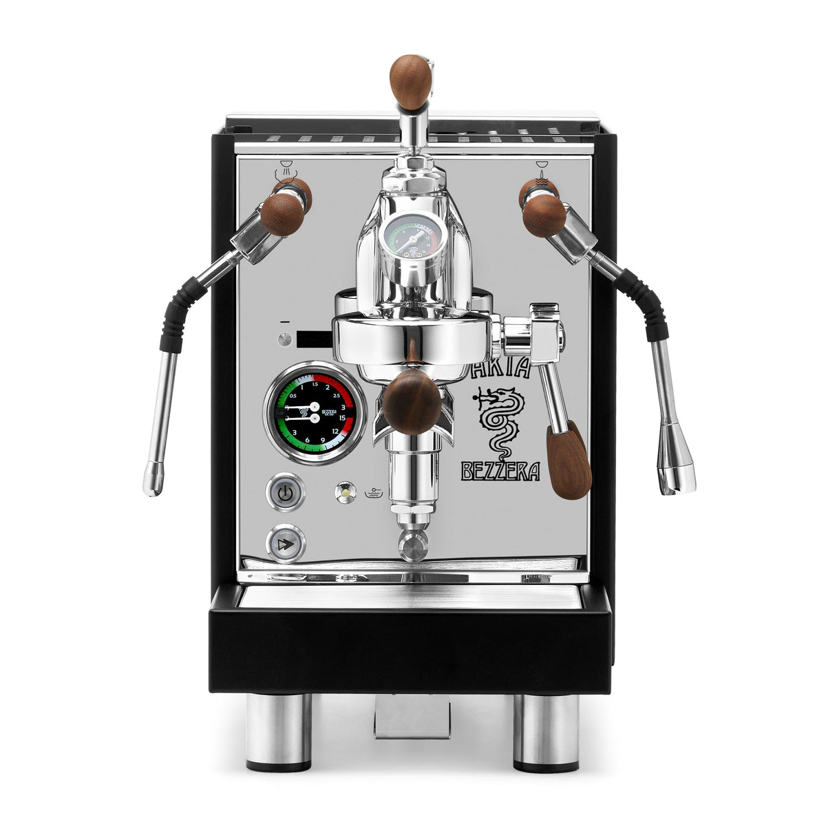 Bezzera Aria PID Fast Heating Espresso Machine – Black / Walnut / Flow Control