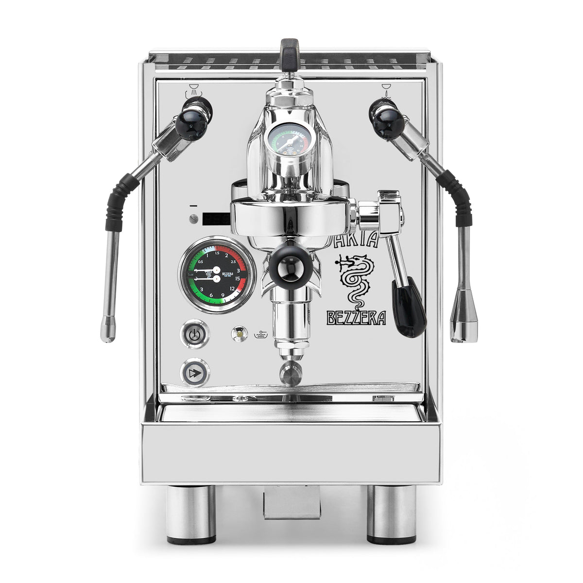 Bezzera Aria PID Fast Heating Espresso Machine – Stainless Steel / No Accents / Flow Paddle