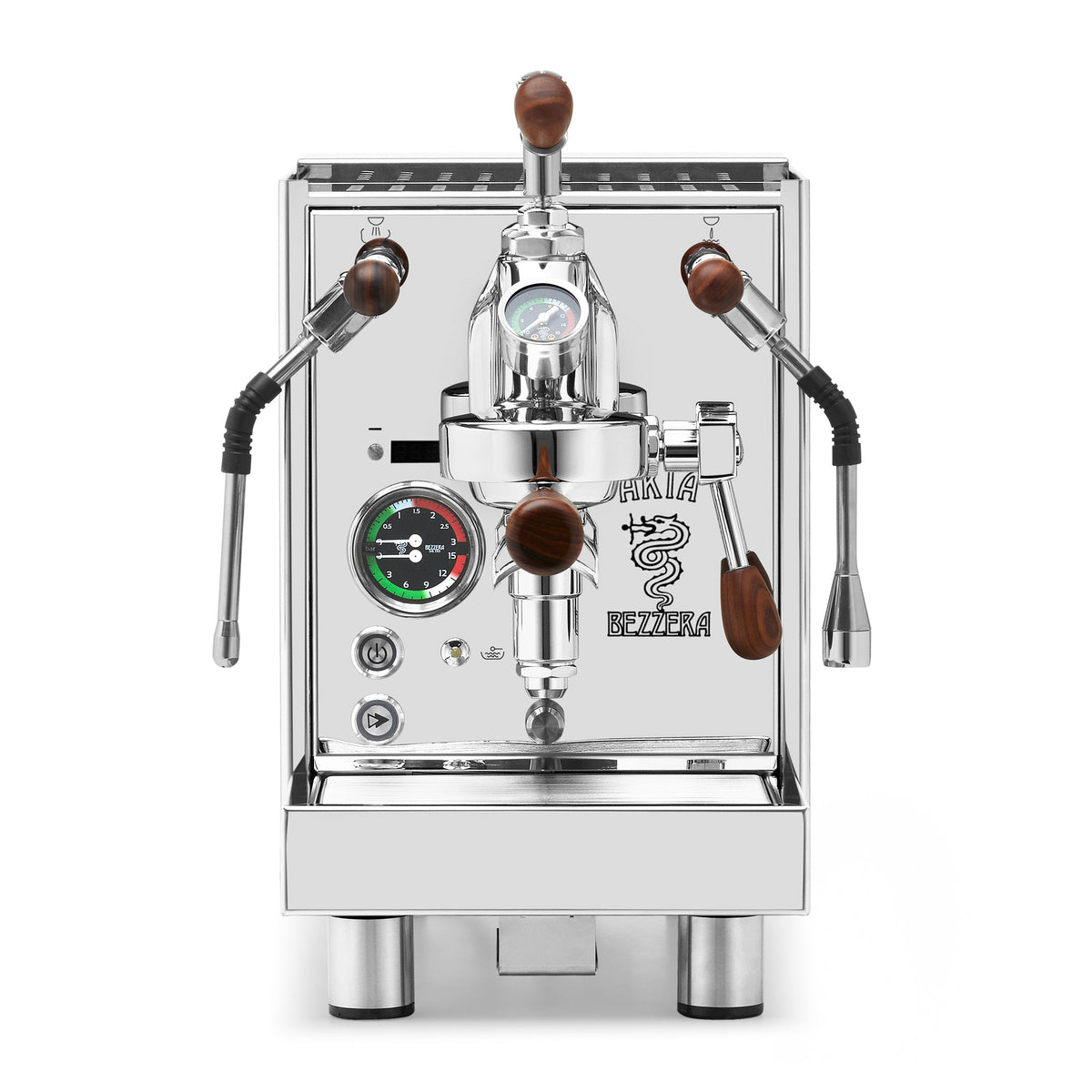 Bezzera Aria PID Fast Heating Espresso Machine – Stainless Steel / Rosewood / Flow Control