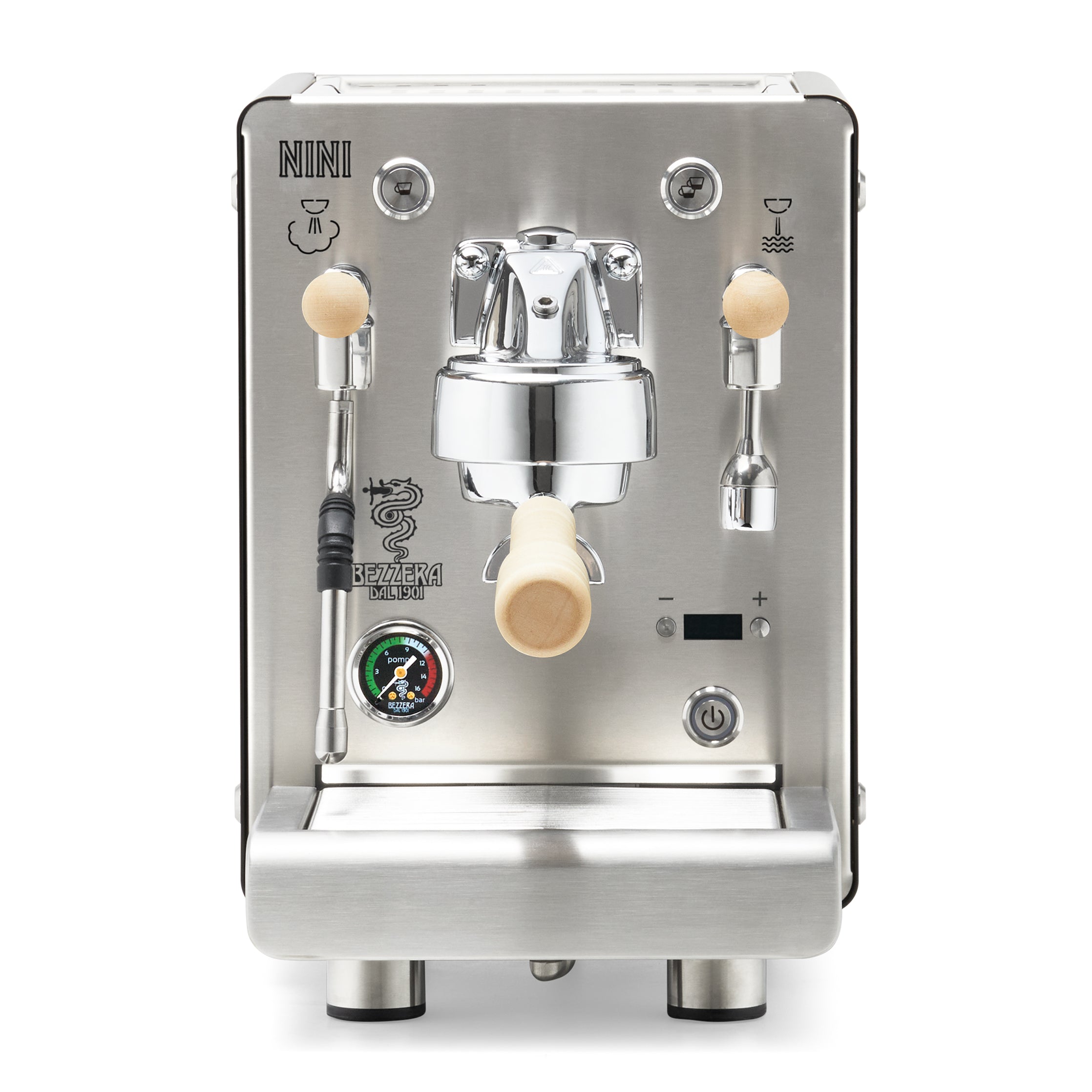 Bezzera NINI DE PID – Black / No Flow Control / Tiger Maple