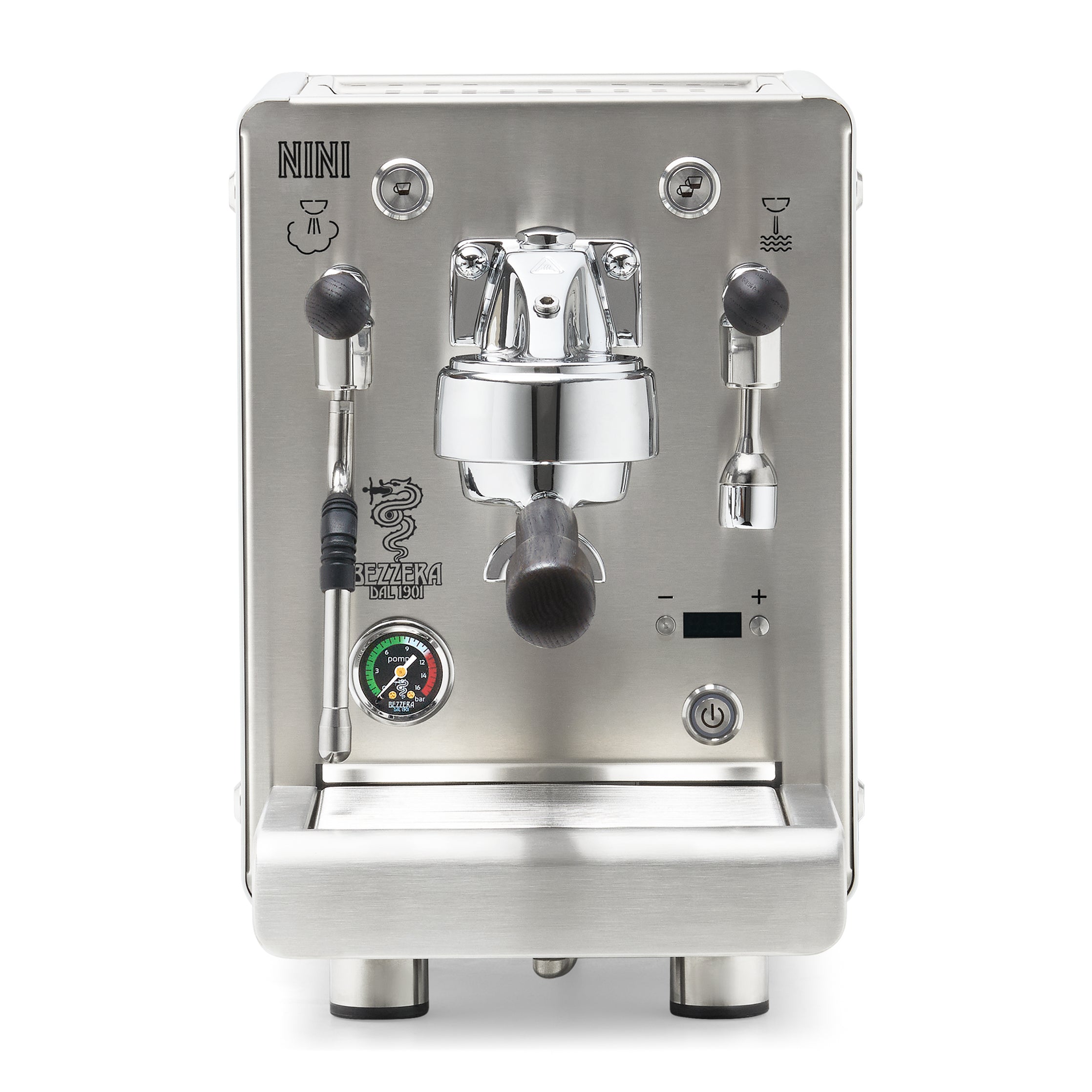 Bezzera NINI DE PID – White / No Flow Control / Blackened Oak