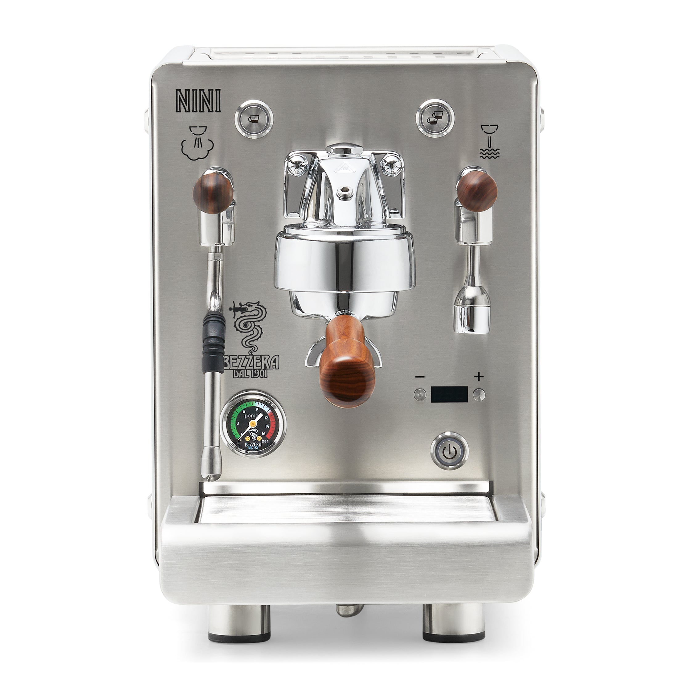 Bezzera NINI DE PID – White / No Flow Control / Rosewood