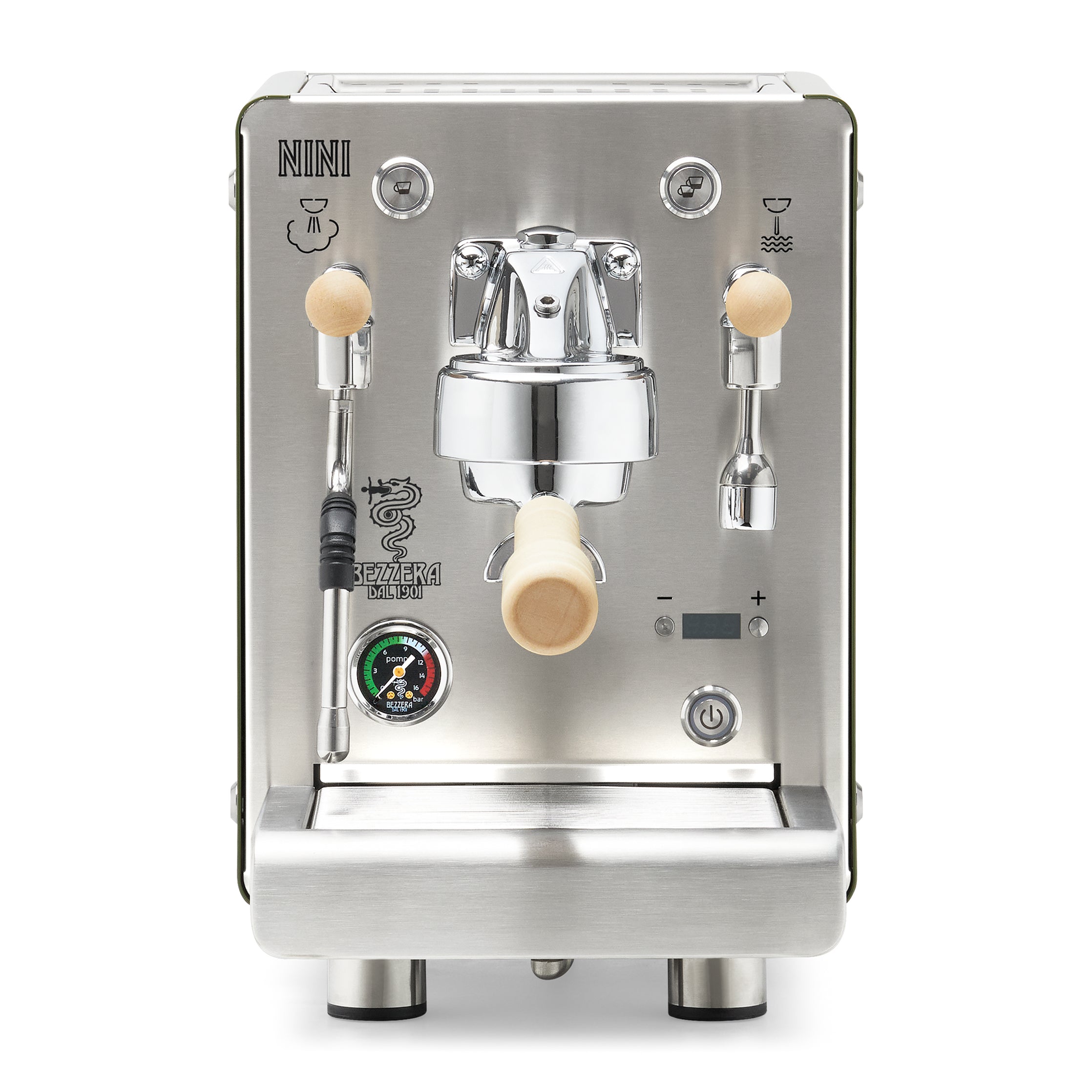 Bezzera NINI DE PID – Green / No Flow Control / Tiger Maple