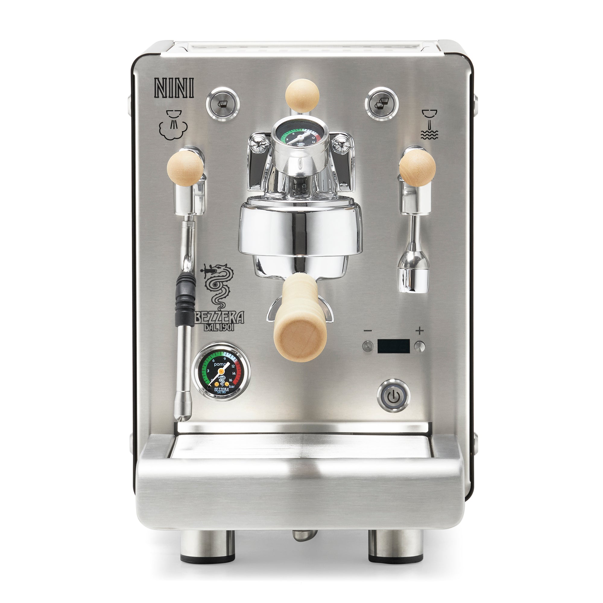 Bezzera NINI DE PID – Black / Flow Control / Tiger Maple