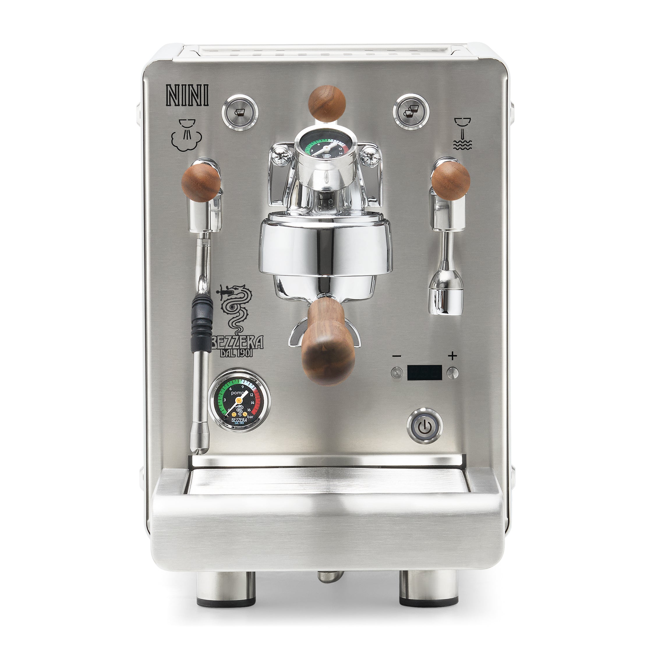 Bezzera NINI DE PID – White / Flow Control / Walnut