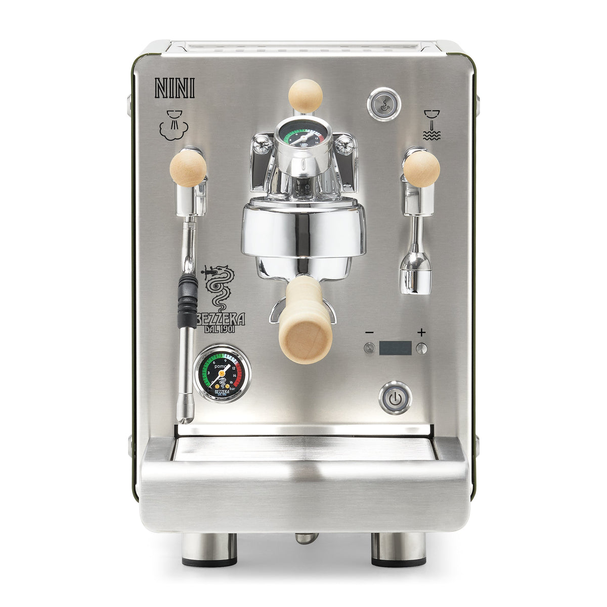 Bezzera NINI PM PID – Green / Flow Control / Tiger Maple