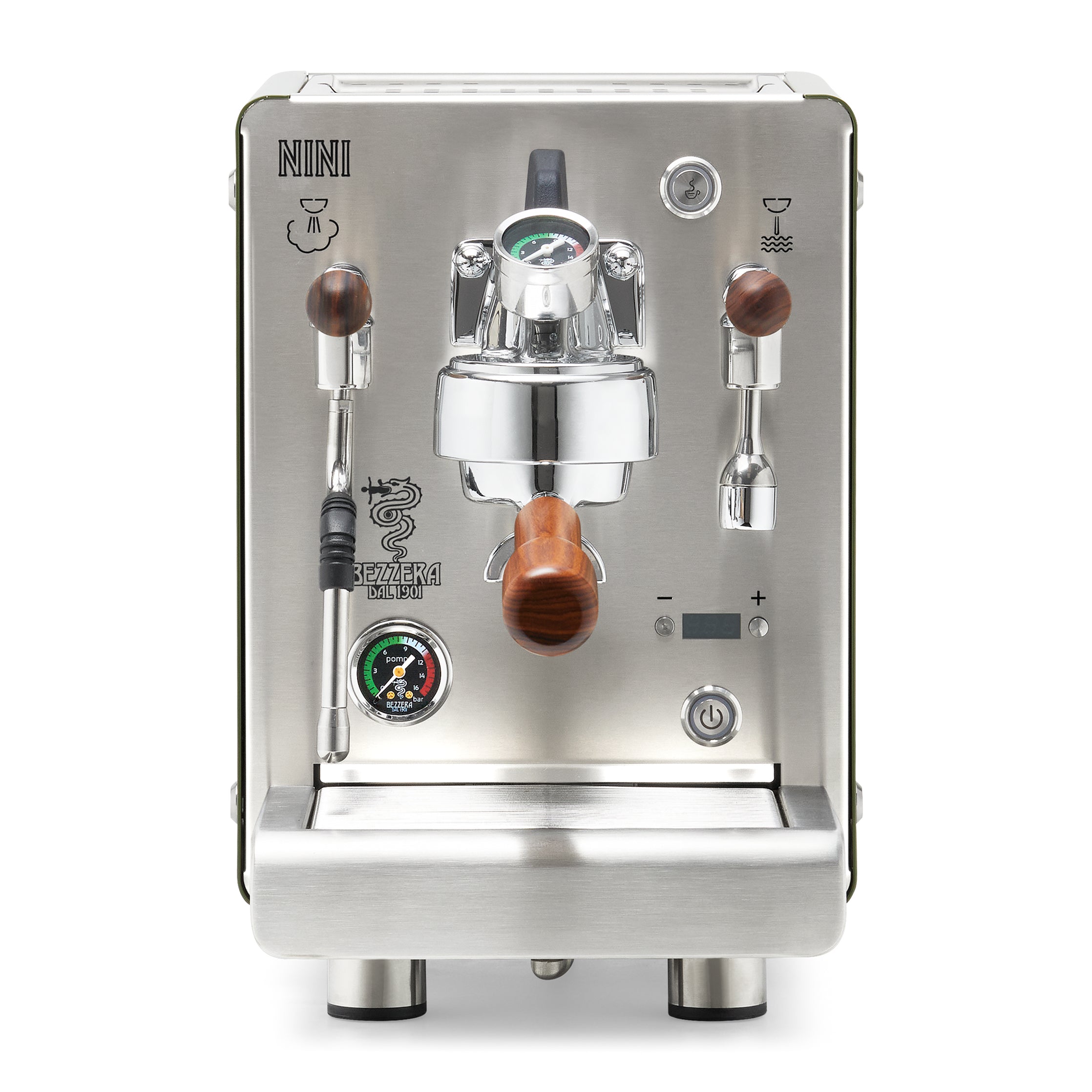 Bezzera NINI PM PID – Green / Flow Paddle / Rosewood