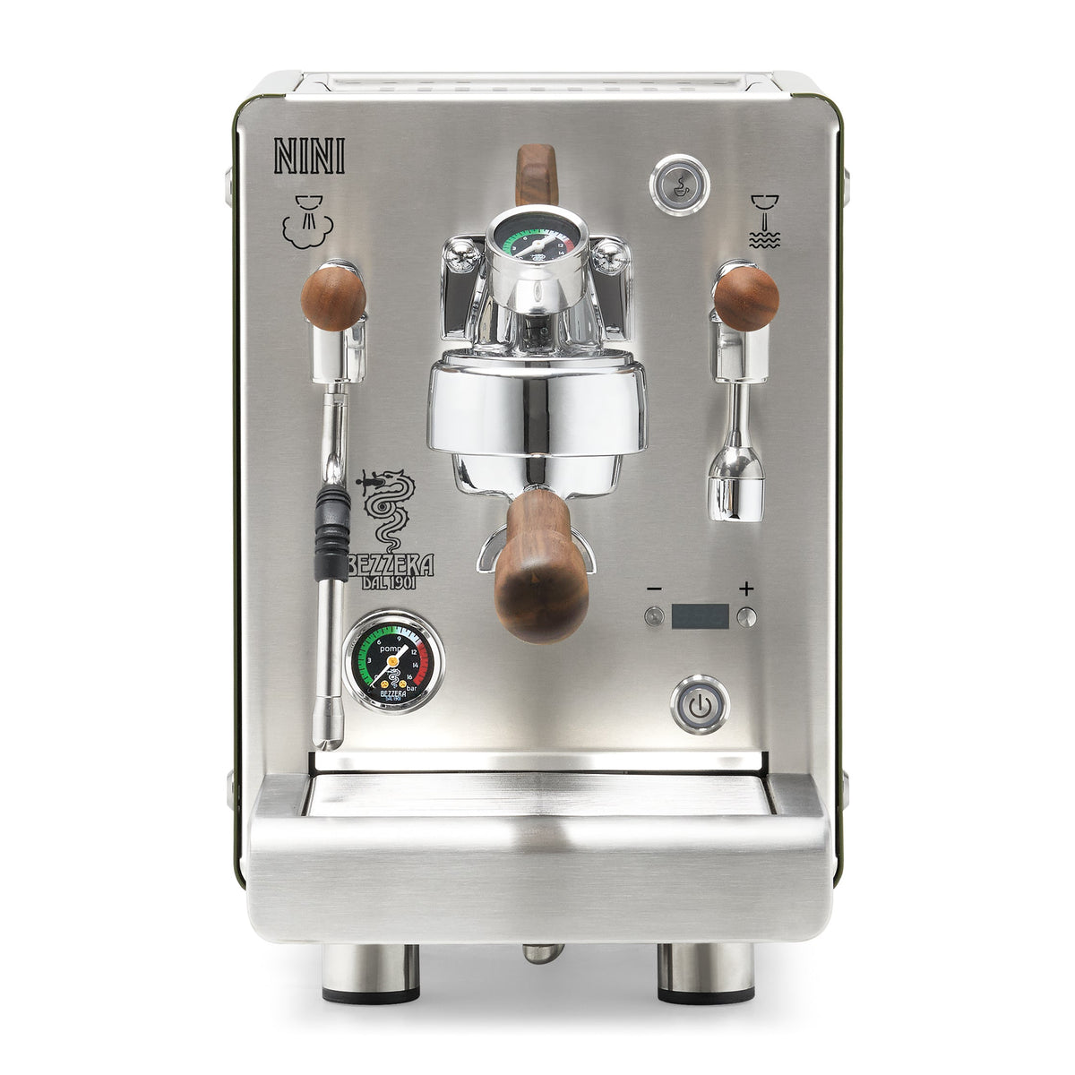 Bezzera NINI PM PID – Green / Flow Paddle / Walnut