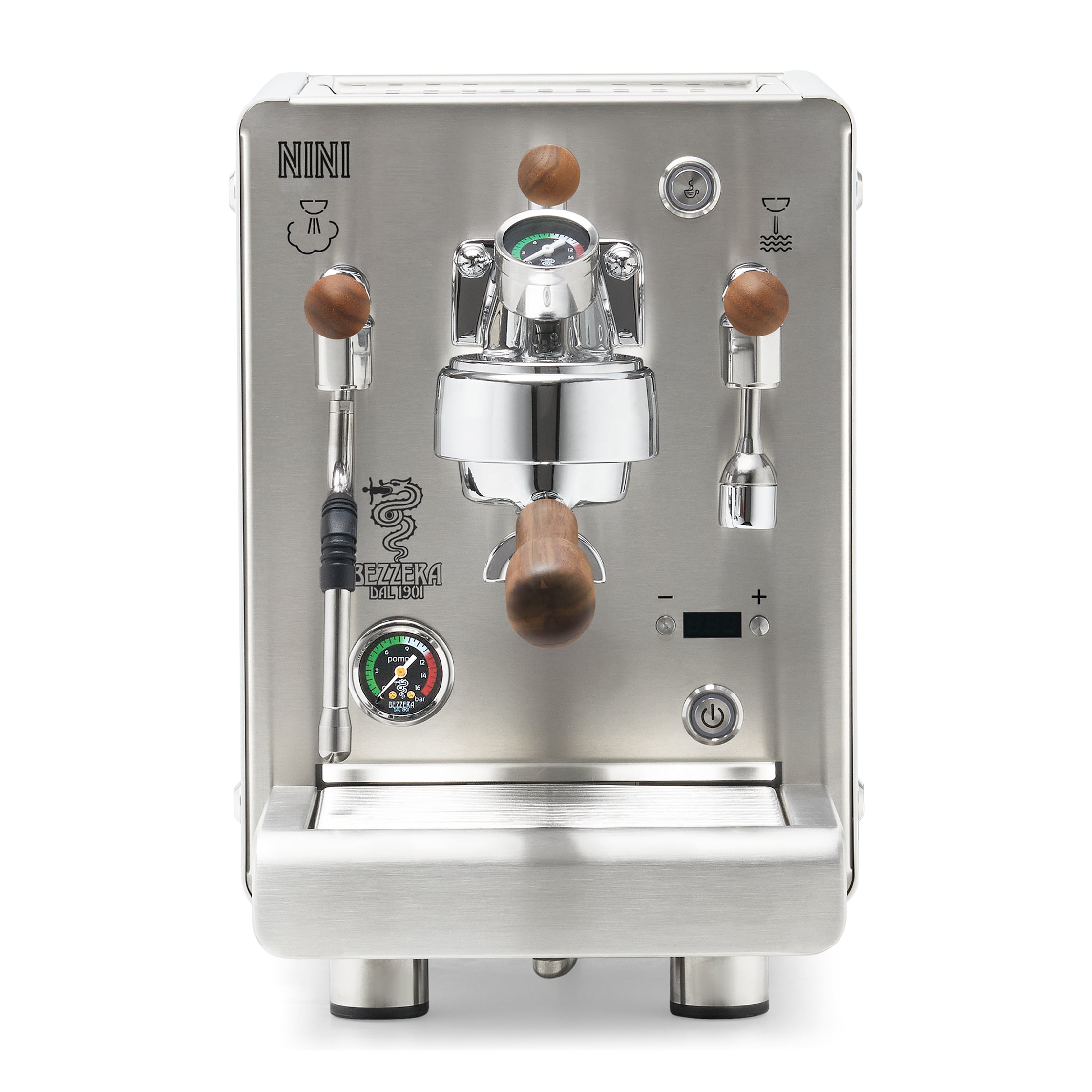 Bezzera NINI PM PID – White / Flow Control / Walnut
