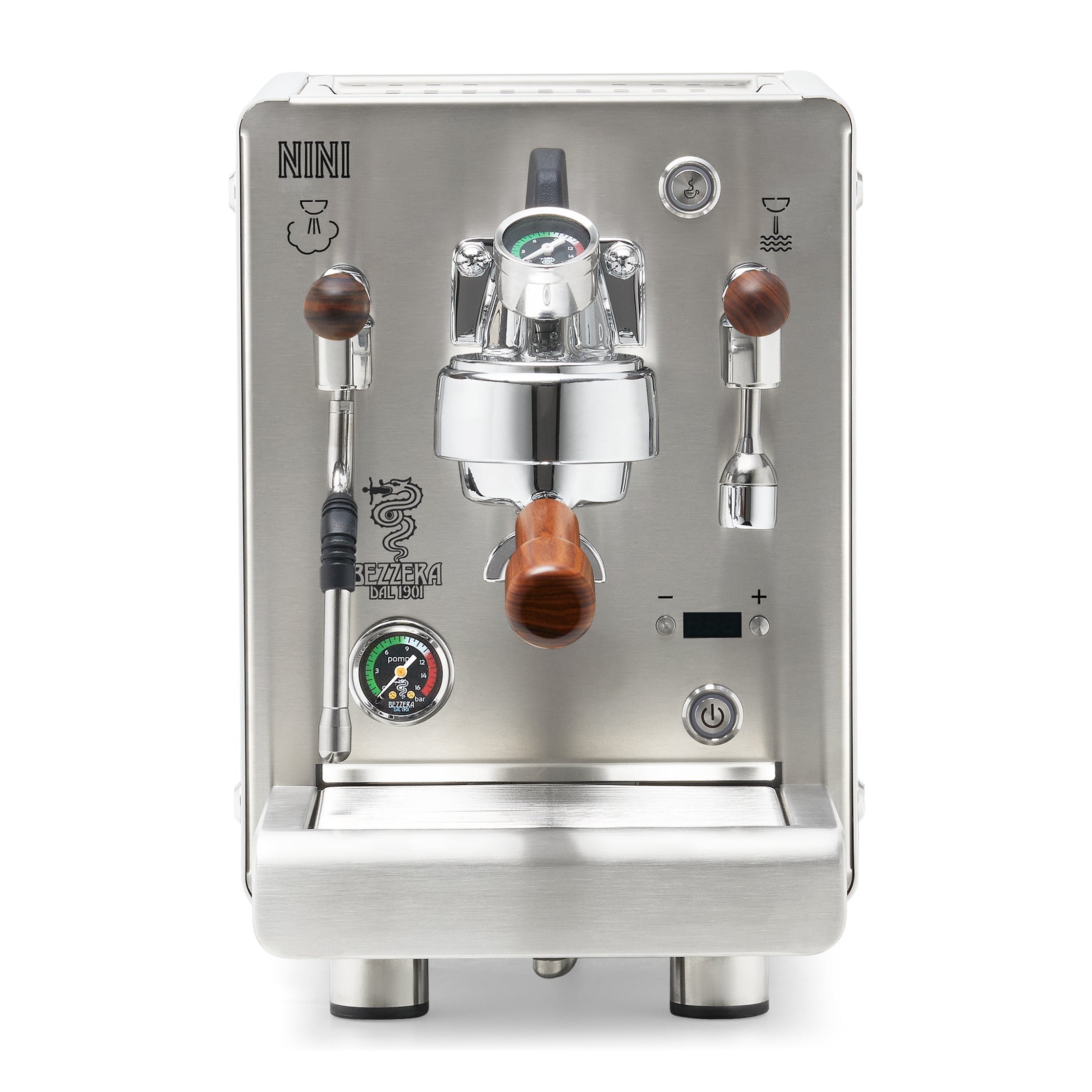 Bezzera NINI PM PID – White / Flow Paddle / Rosewood