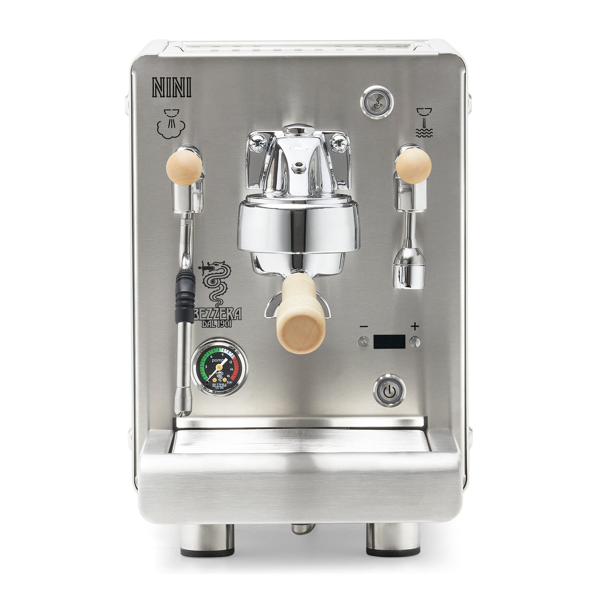Bezzera NINI PM PID – White / No Flow Control / Tiger Maple