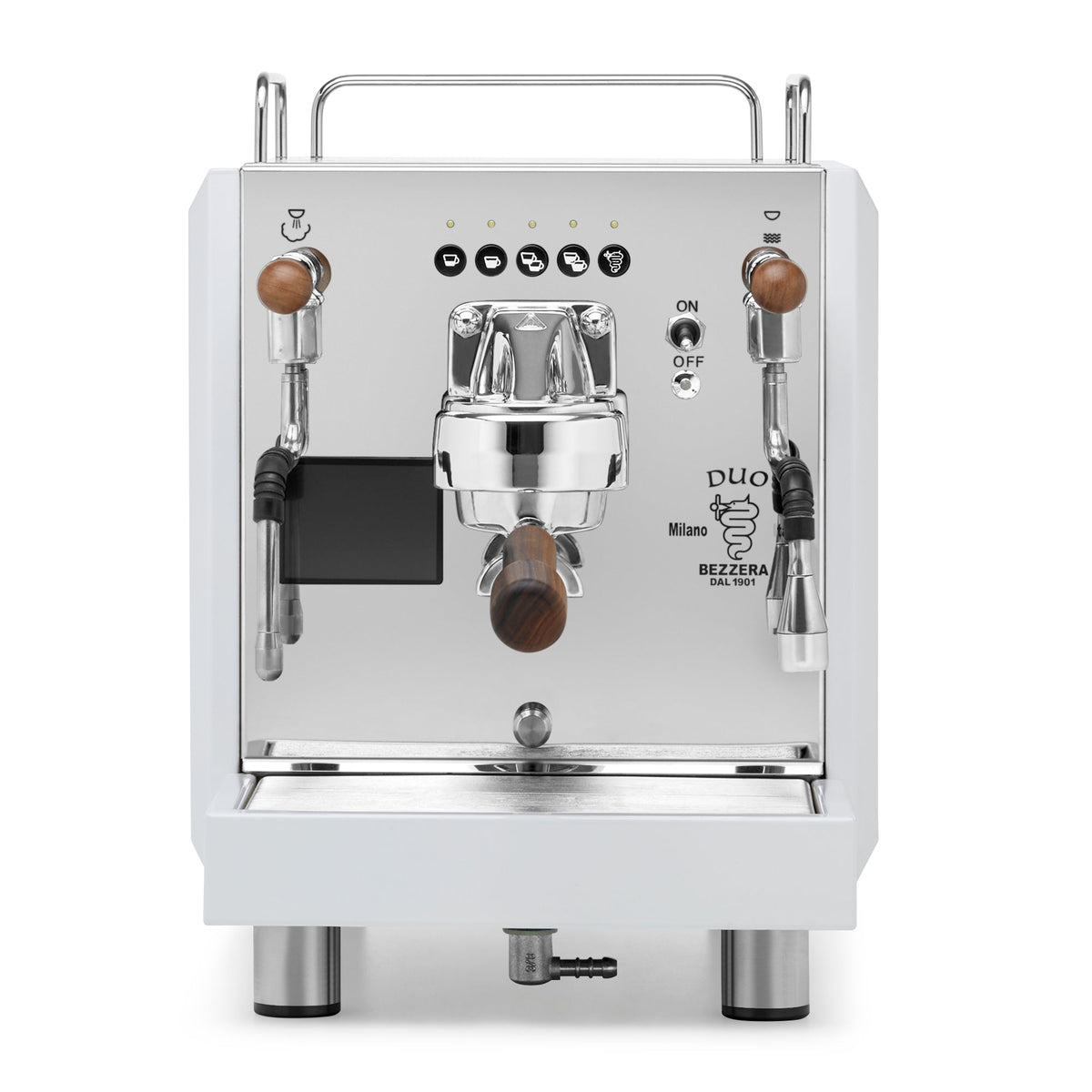 Bezzera DUO DE Espresso Machine – White / Rosewood