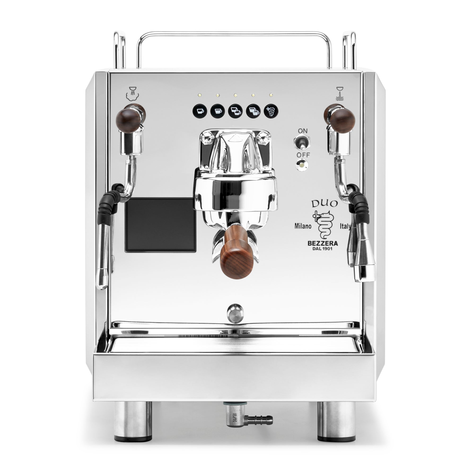 Bezzera DUO DE Espresso Machine – Stainless Steel / Rosewood