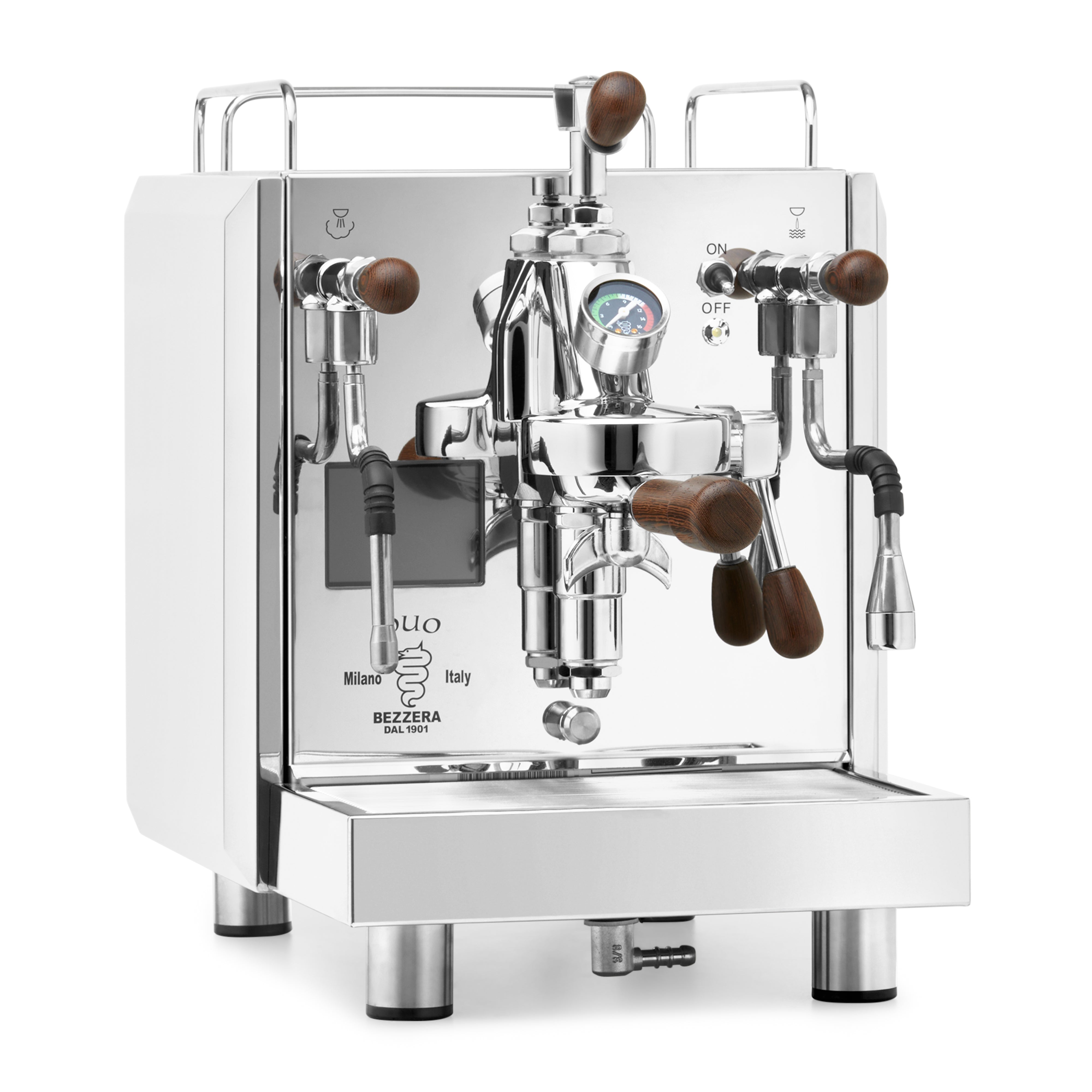 Bezzera DUO MN Espresso Machine – Stainless Steel / Flow Control / Wenge