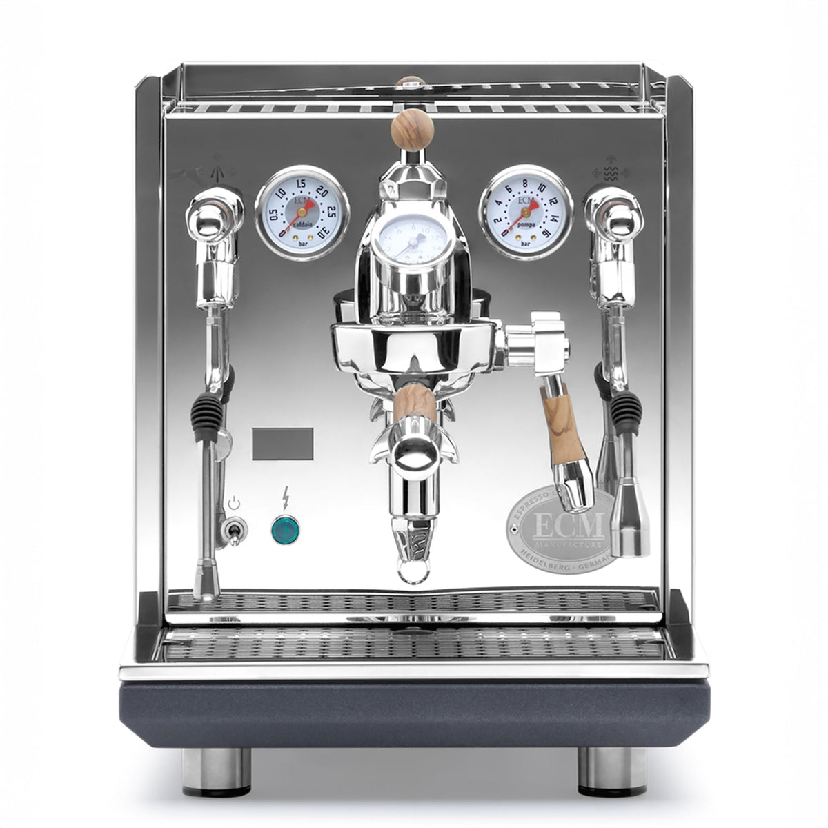 ECM Synchronika II Espresso Machine – Elegant Olive Wood / Flow Control