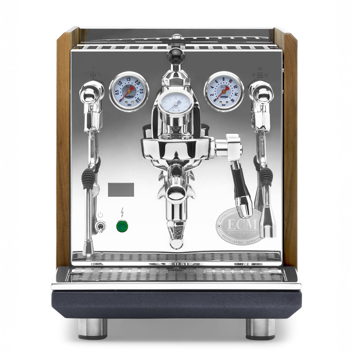 ECM Synchronika II Espresso Machine – Walnut Panels / Flow Control