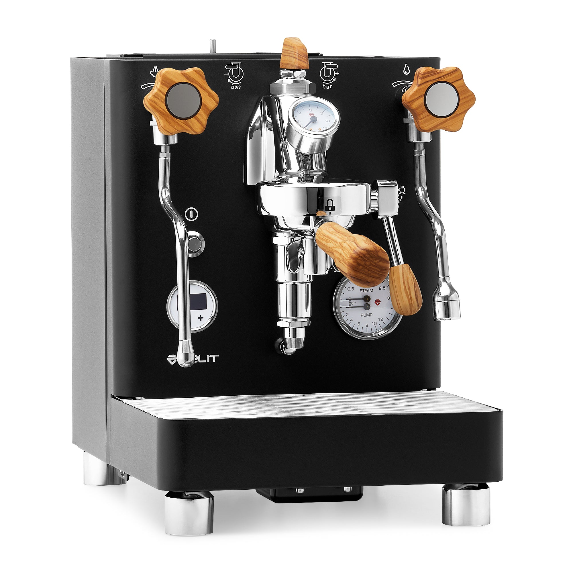 Lelit Bianca V3 Espresso Machine – Black / Olive Wood
