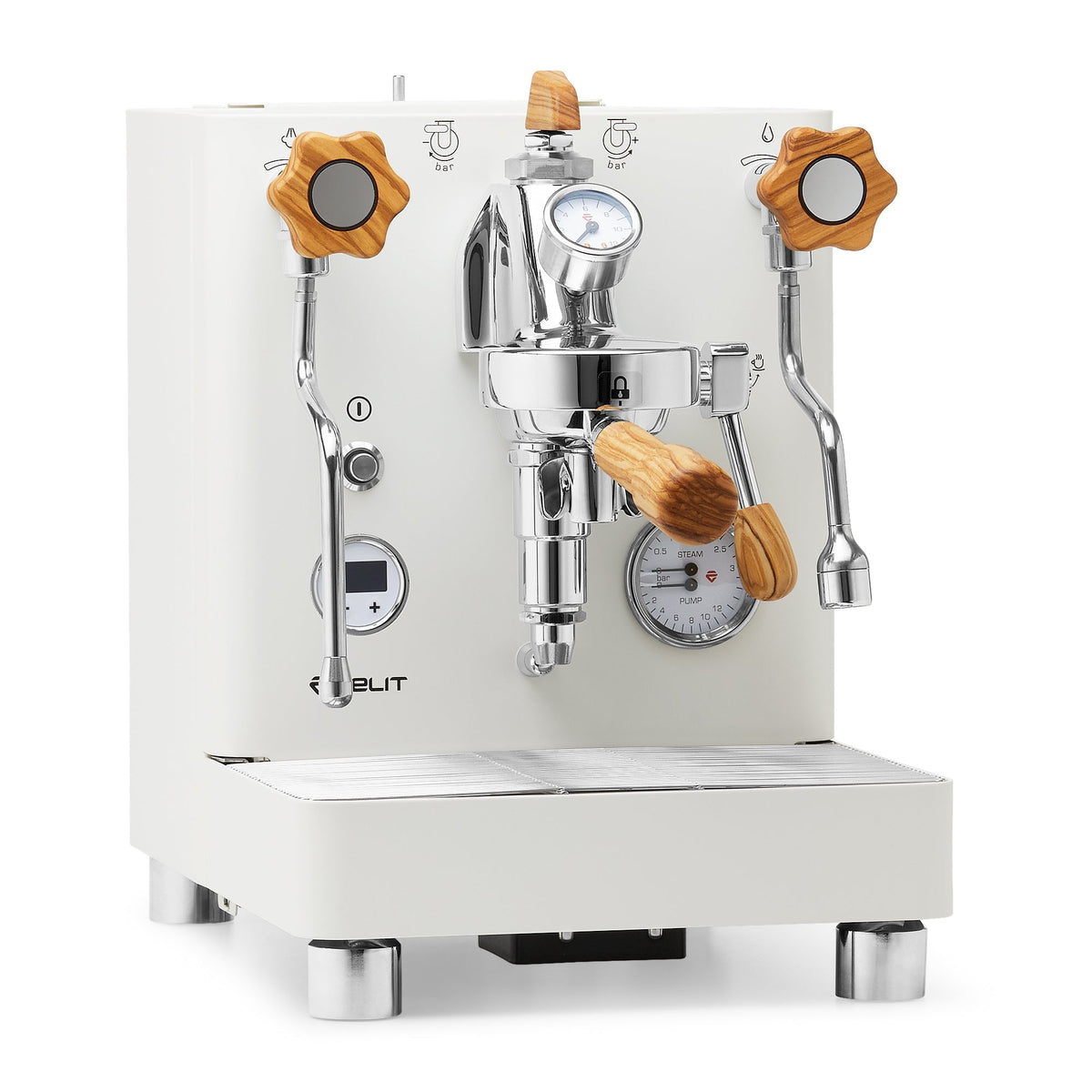 Lelit Bianca V3 Espresso Machine – White / Olive Wood