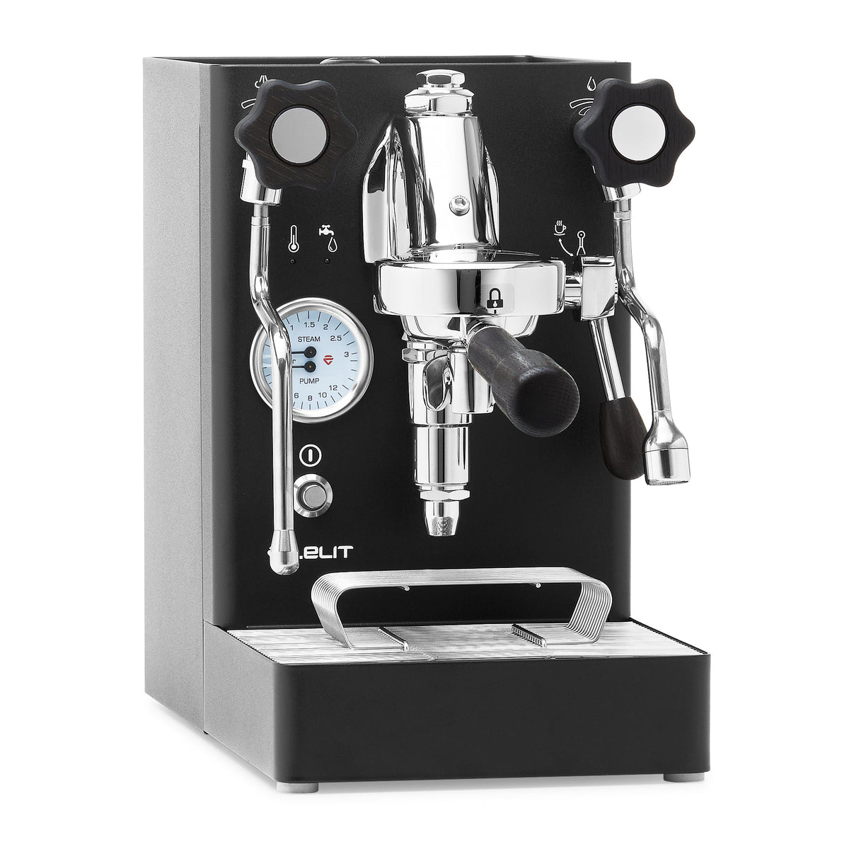 Lelit Mara X Heat Exchanger Espresso Machine – Black / Blackened Oak / No Flow Control