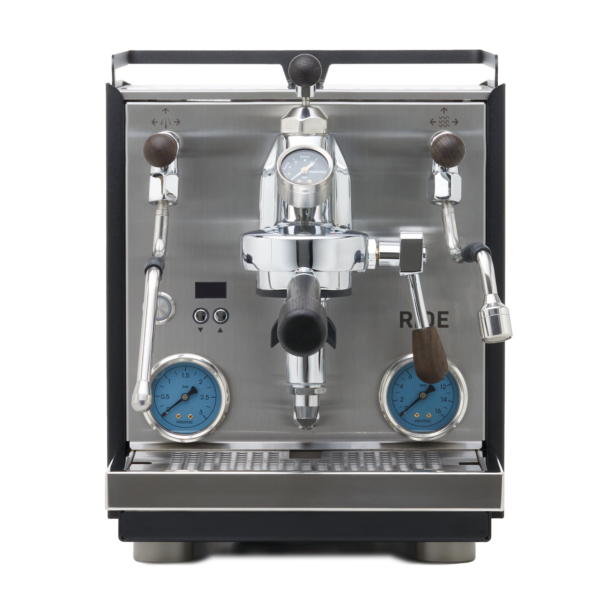 Profitec RIDE Espresso Machine – Joystick / Blackened Oak / Flow Control