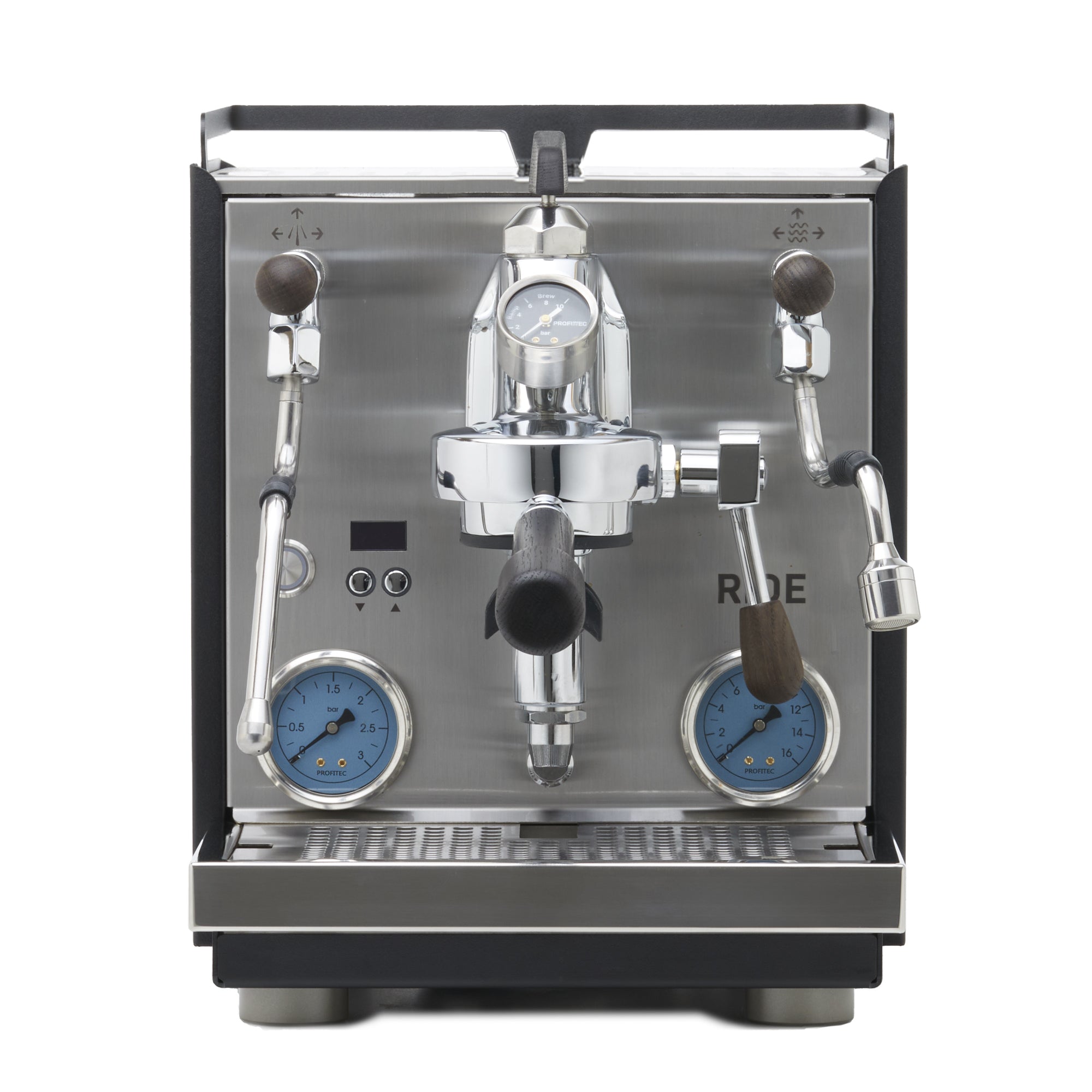 Profitec RIDE Espresso Machine – Joystick / Blackened Oak / Flow Paddle